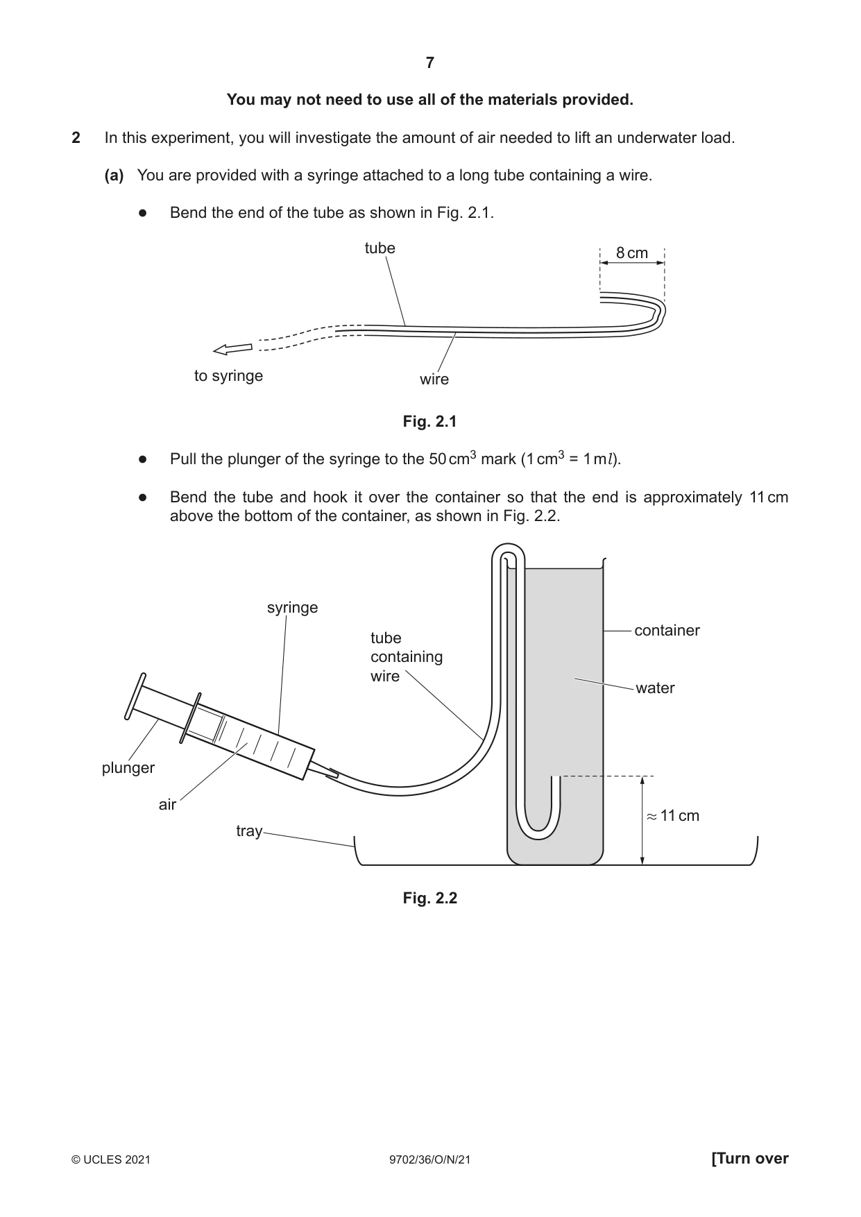 Cambridge A Level Physics 9702 2021 Oct/Nov Paper 3 · Variant 6 question paper, page 7 of 16