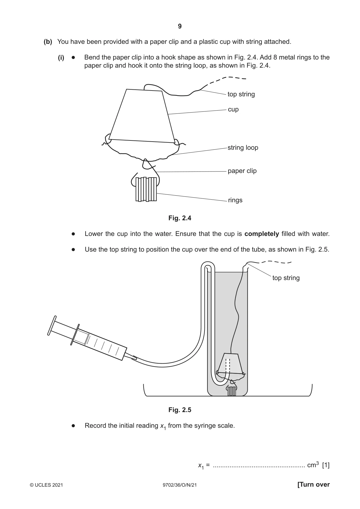 Cambridge A Level Physics 9702 2021 Oct/Nov Paper 3 · Variant 6 question paper, page 9 of 16