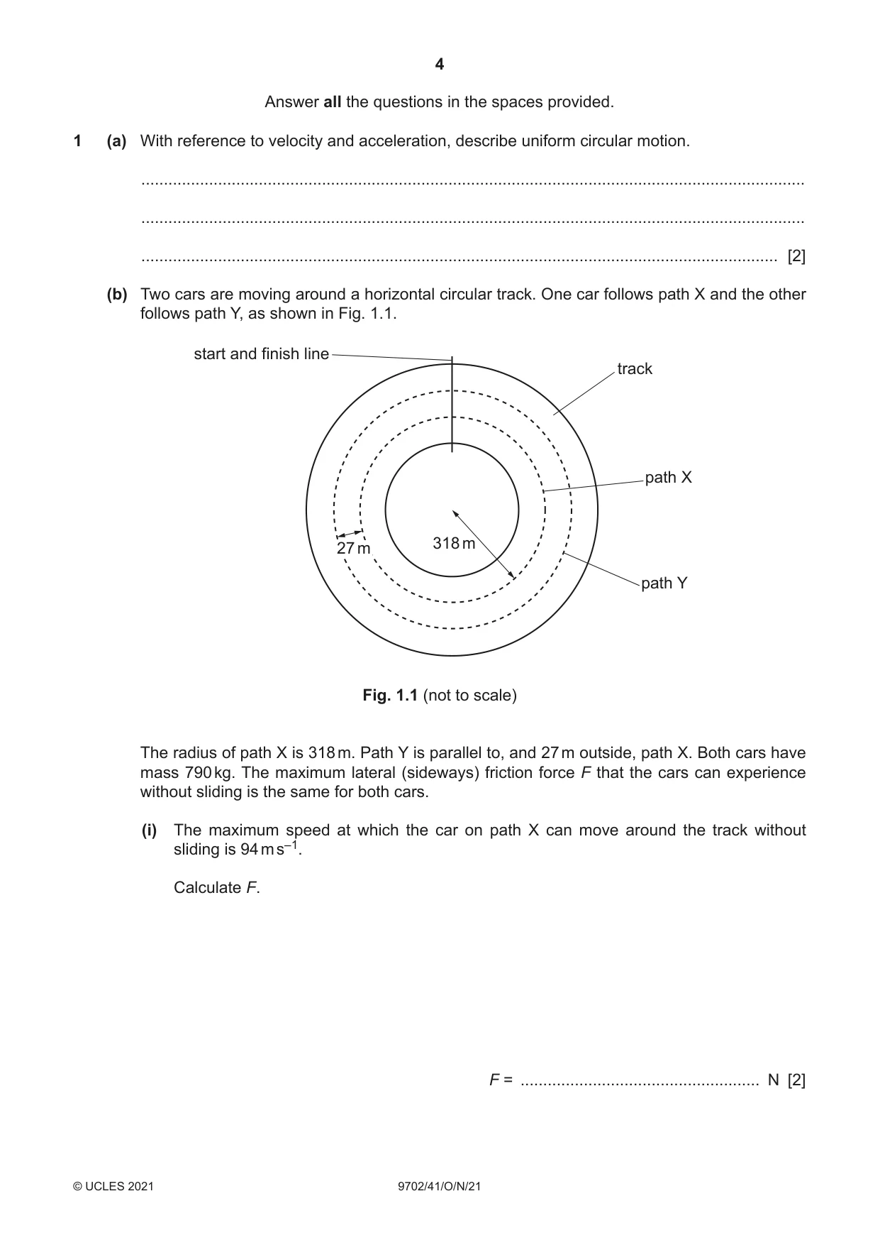 Cambridge A Level Physics 9702 2021 Oct/Nov Paper 4 · Variant 1 question paper, page 4 of 28