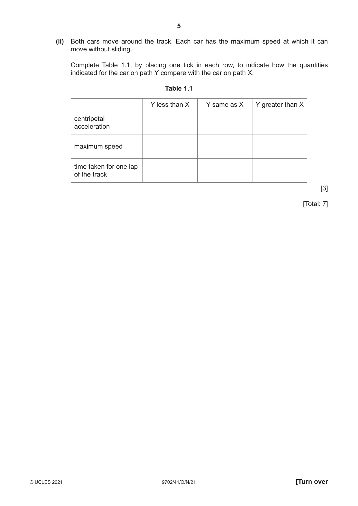Cambridge A Level Physics 9702 2021 Oct/Nov Paper 4 · Variant 1 question paper, page 5 of 28