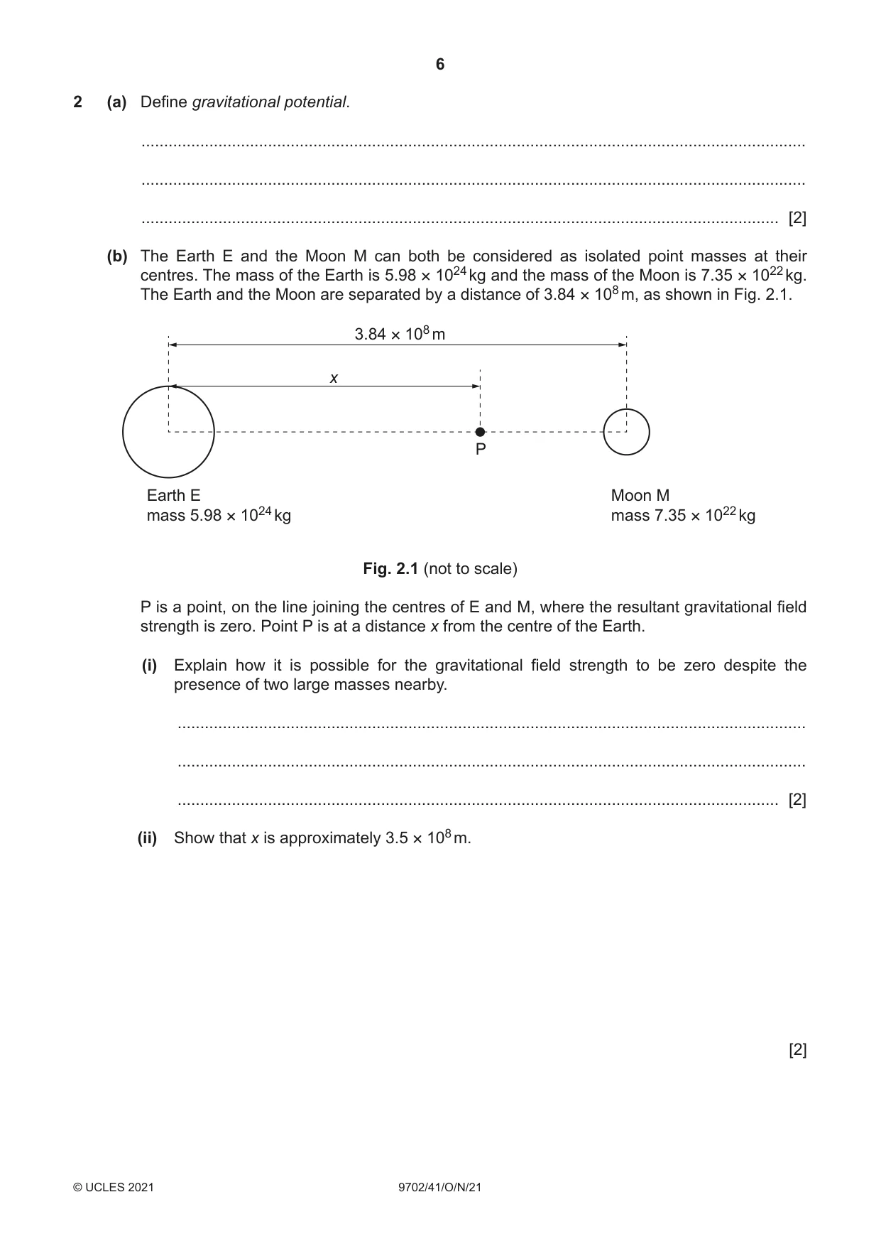 Cambridge A Level Physics 9702 2021 Oct/Nov Paper 4 · Variant 1 question paper, page 6 of 28