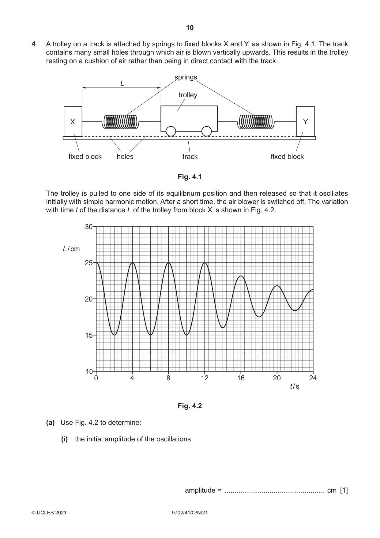 Cambridge A Level Physics 9702 2021 Oct/Nov Paper 4 · Variant 1 question paper, page 10 of 28
