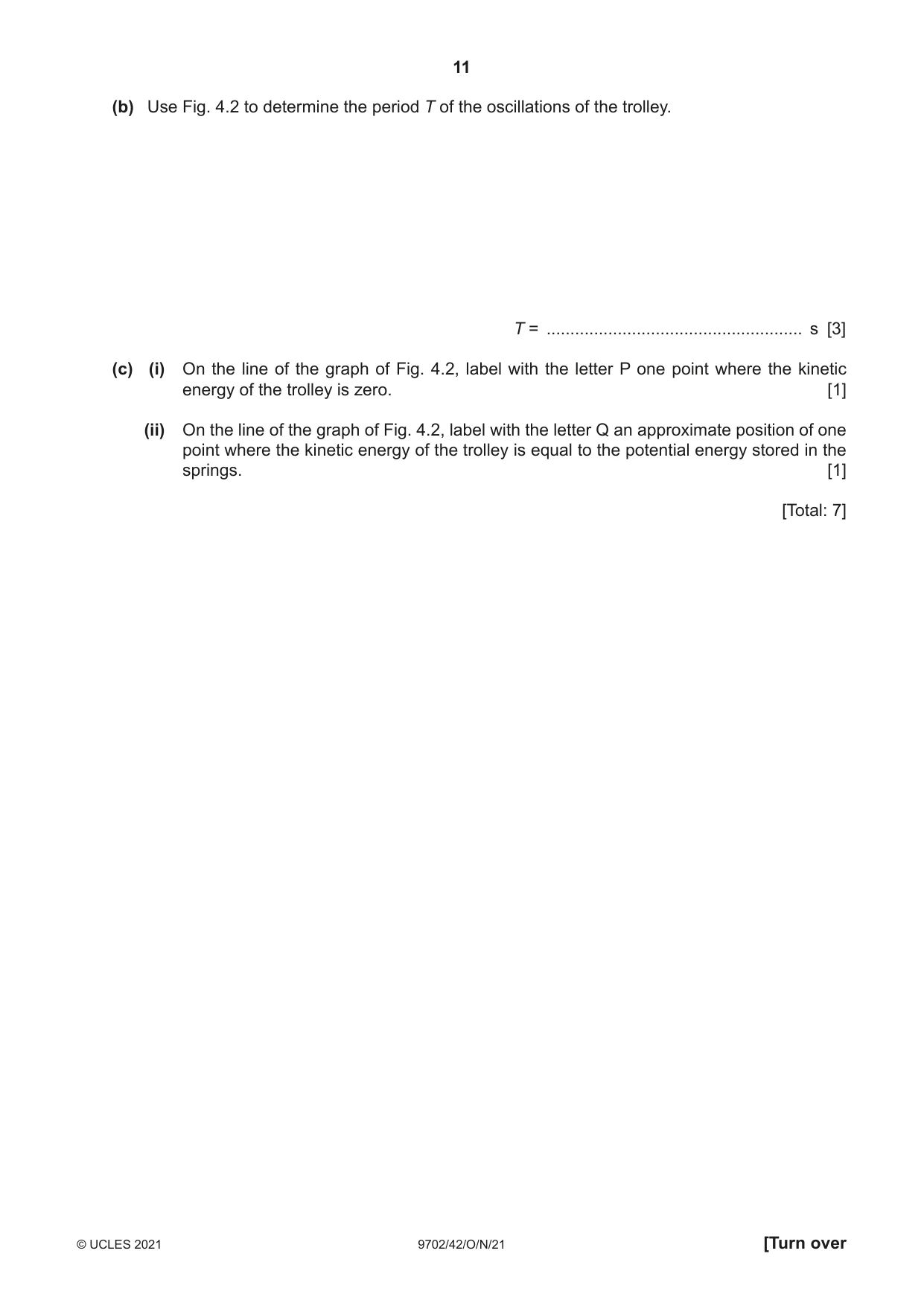 Cambridge A Level Physics 9702 2021 Oct/Nov Paper 4 · Variant 2 question paper, page 11 of 24