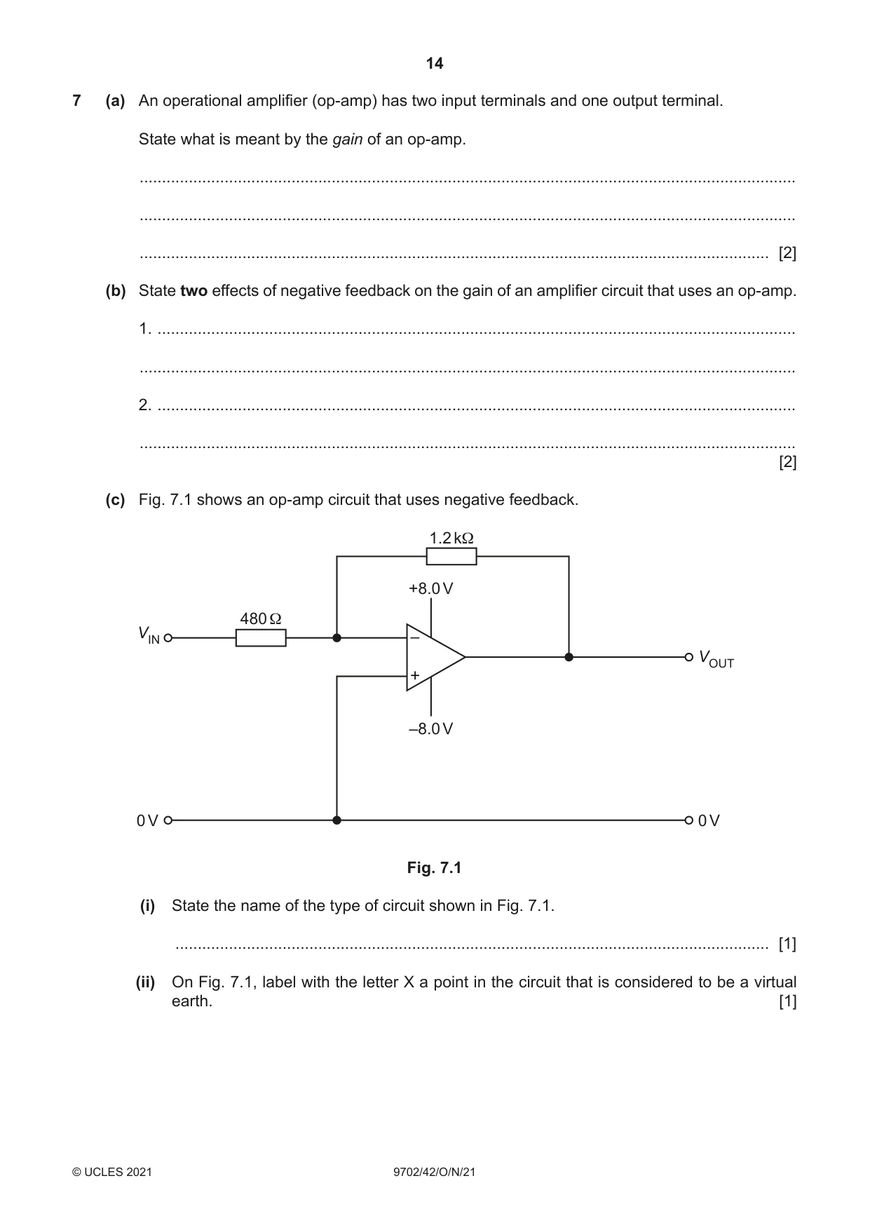 Cambridge A Level Physics 9702 2021 Oct/Nov Paper 4 · Variant 2 question paper, page 14 of 24