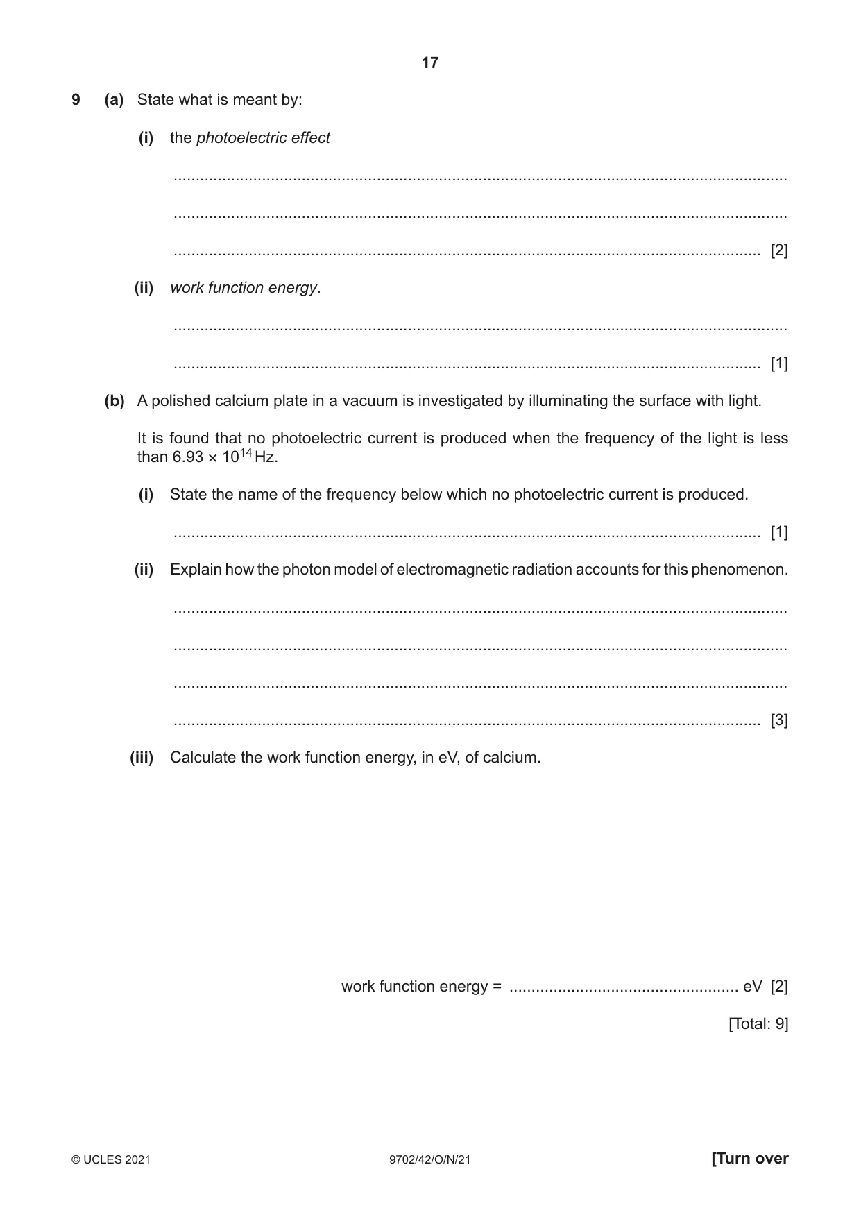 Cambridge A Level Physics 9702 2021 Oct/Nov Paper 4 · Variant 2 question paper, page 17 of 24
