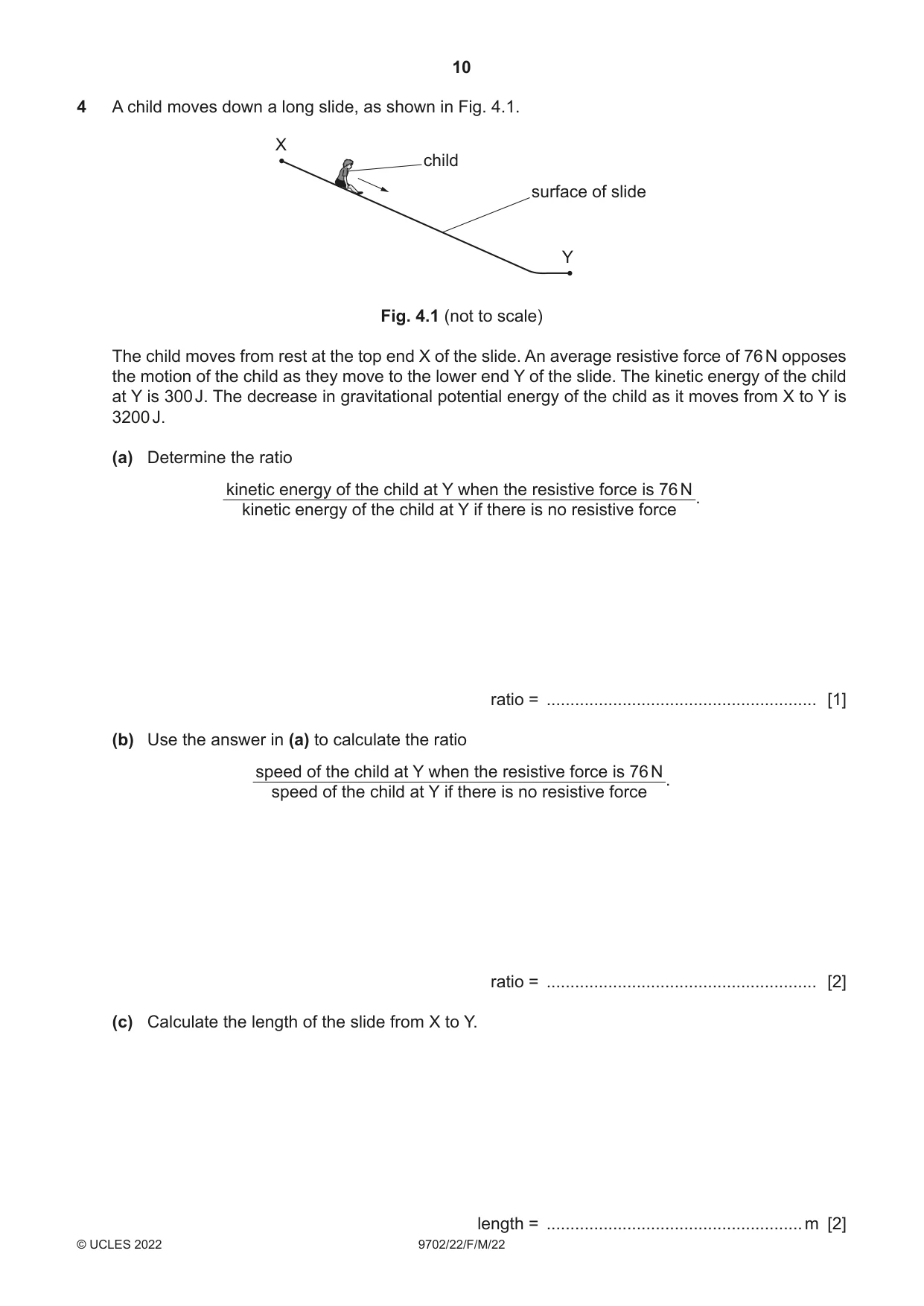 Cambridge A Level Physics 9702 2022 Feb/March Paper 2 · Variant 2 question paper, page 10 of 20