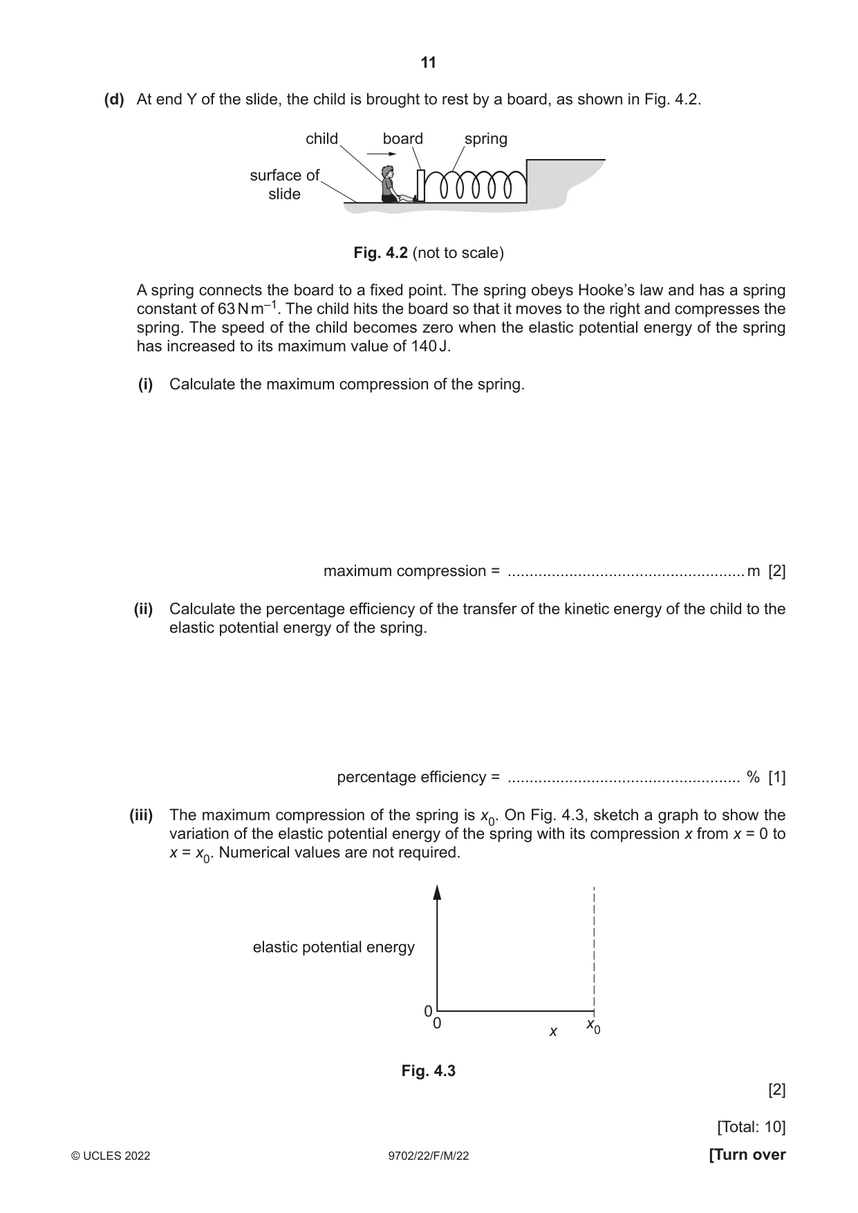 Cambridge A Level Physics 9702 2022 Feb/March Paper 2 · Variant 2 question paper, page 11 of 20