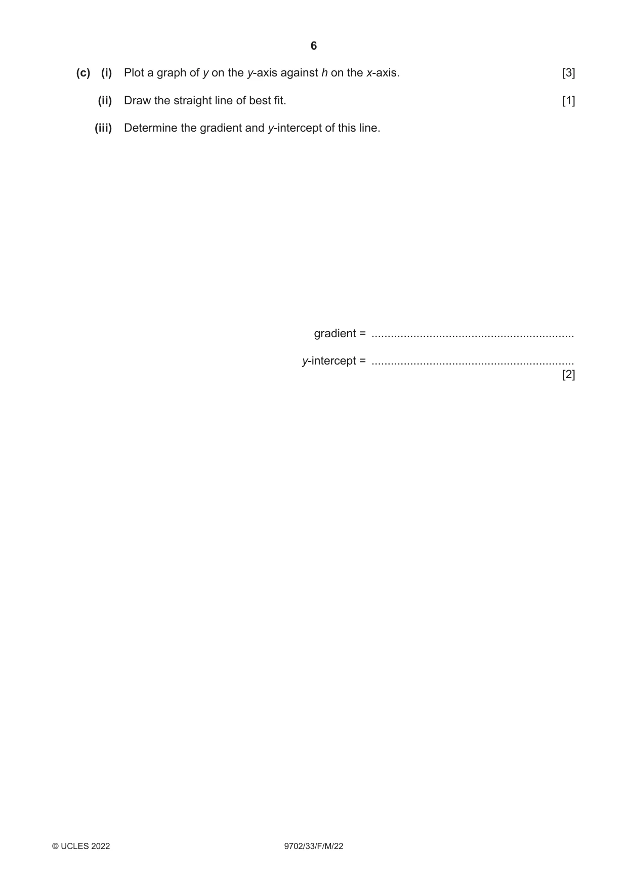 Cambridge A Level Physics 9702 2022 Feb/March Paper 3 · Variant 3 question paper, page 6 of 16