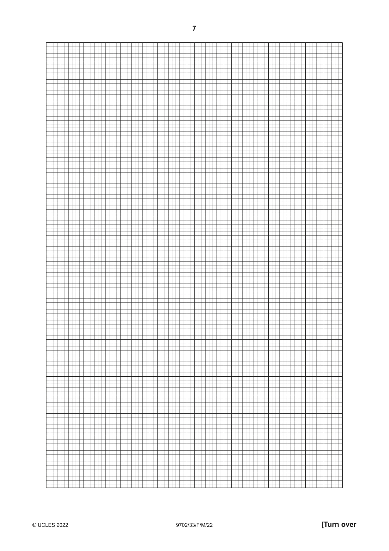 Cambridge A Level Physics 9702 2022 Feb/March Paper 3 · Variant 3 question paper, page 7 of 16