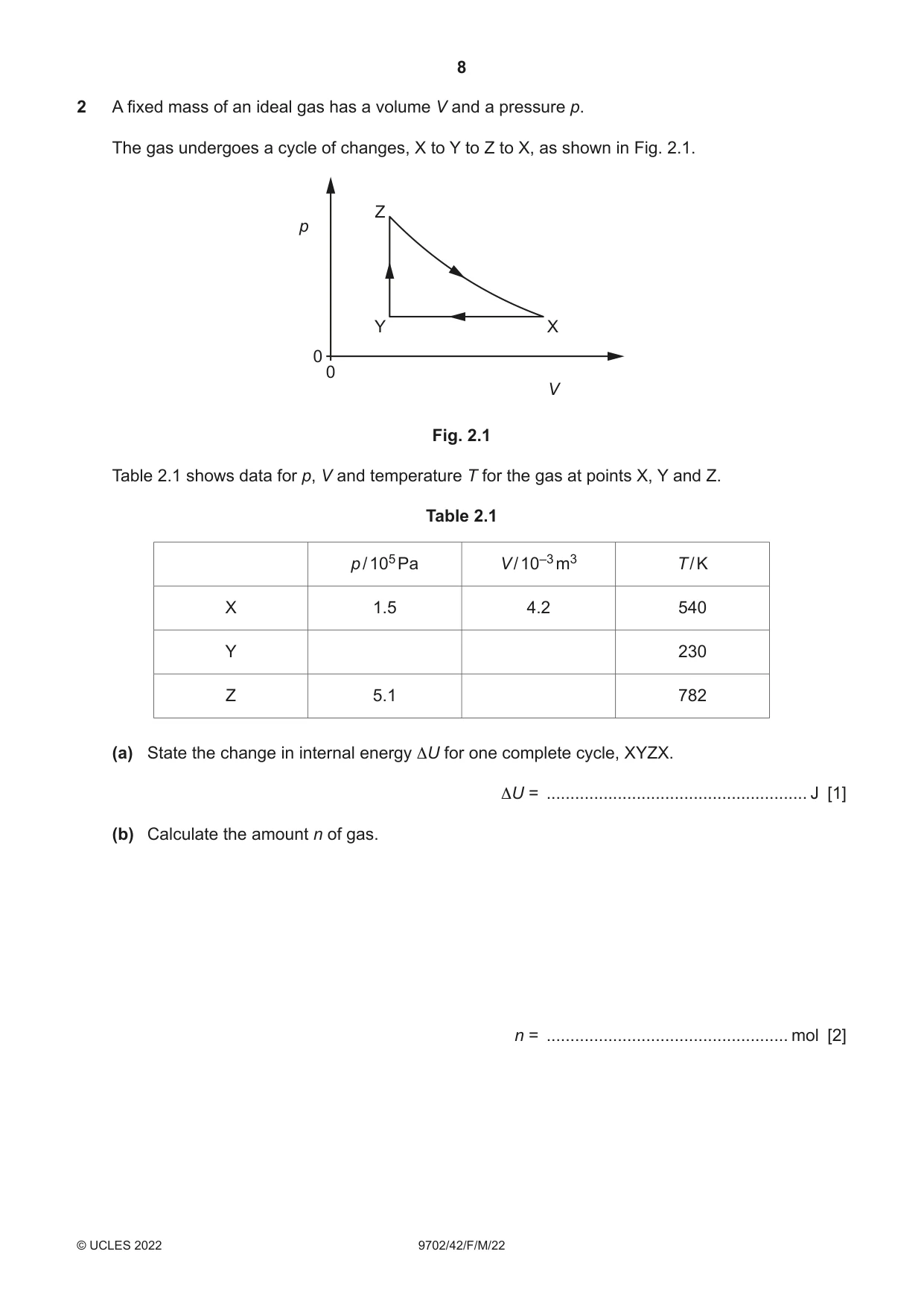 Cambridge A Level Physics 9702 2022 Feb/March Paper 4 · Variant 2 question paper, page 8 of 32