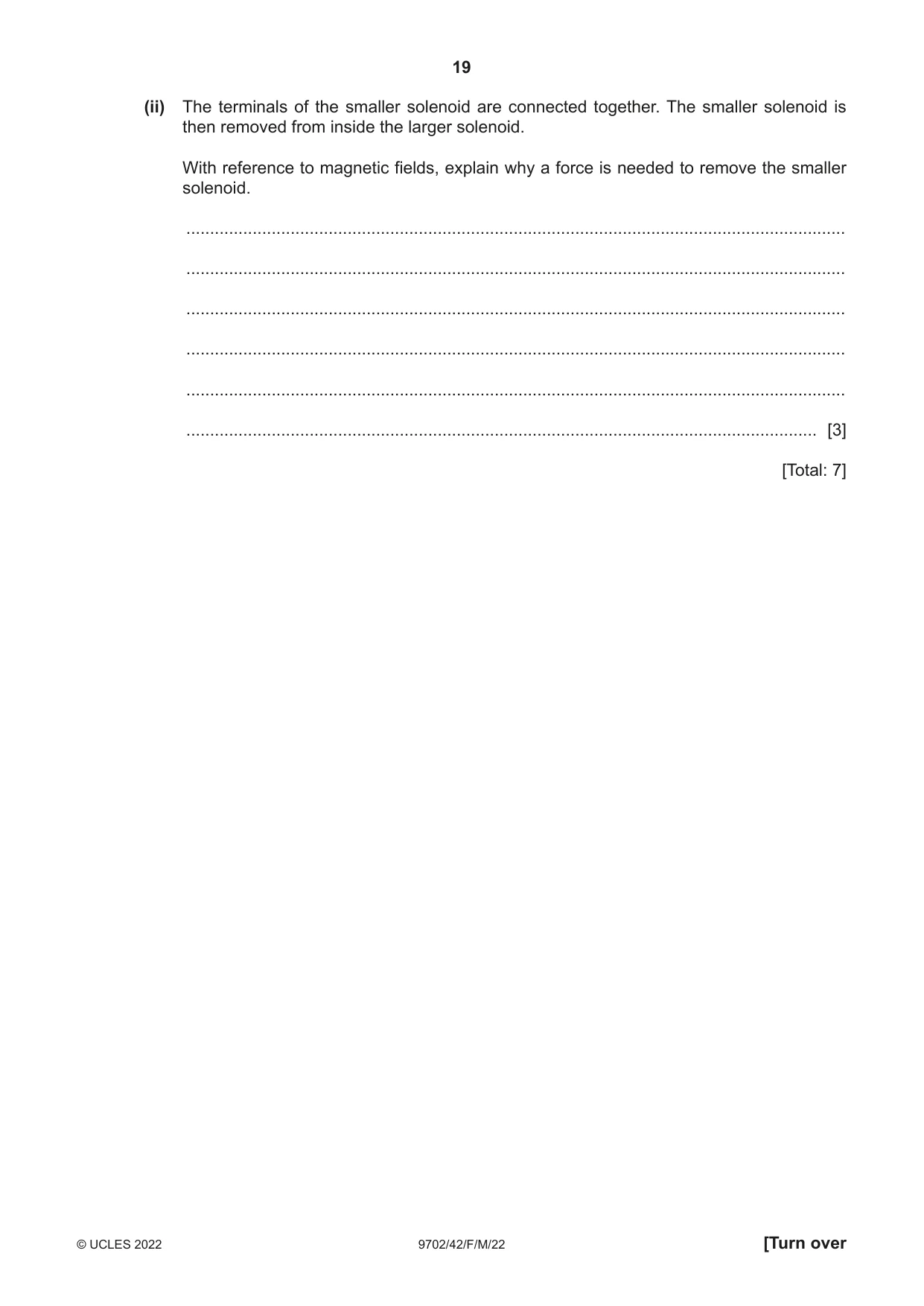 Cambridge A Level Physics 9702 2022 Feb/March Paper 4 · Variant 2 question paper, page 19 of 32