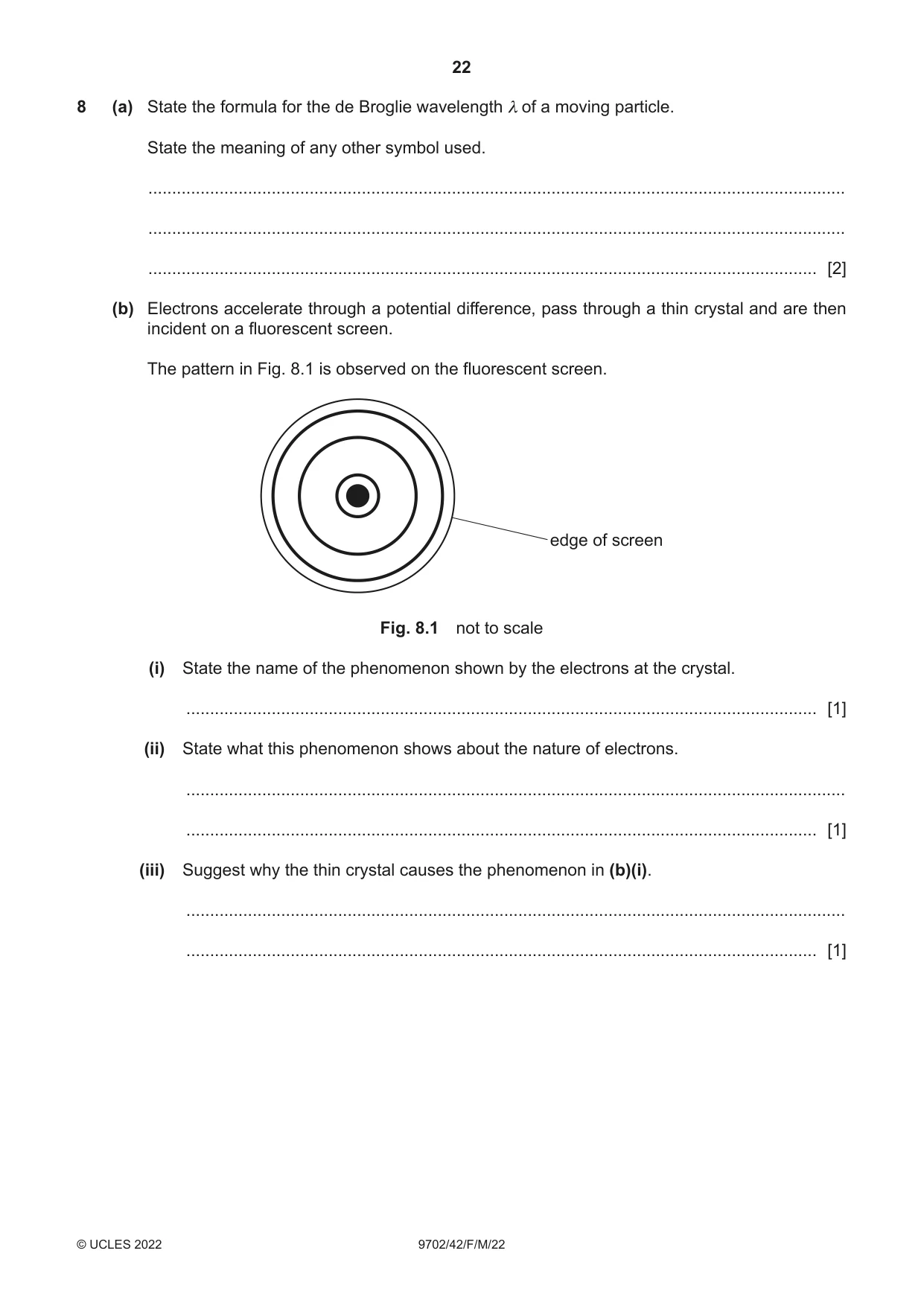 Cambridge A Level Physics 9702 2022 Feb/March Paper 4 · Variant 2 question paper, page 22 of 32