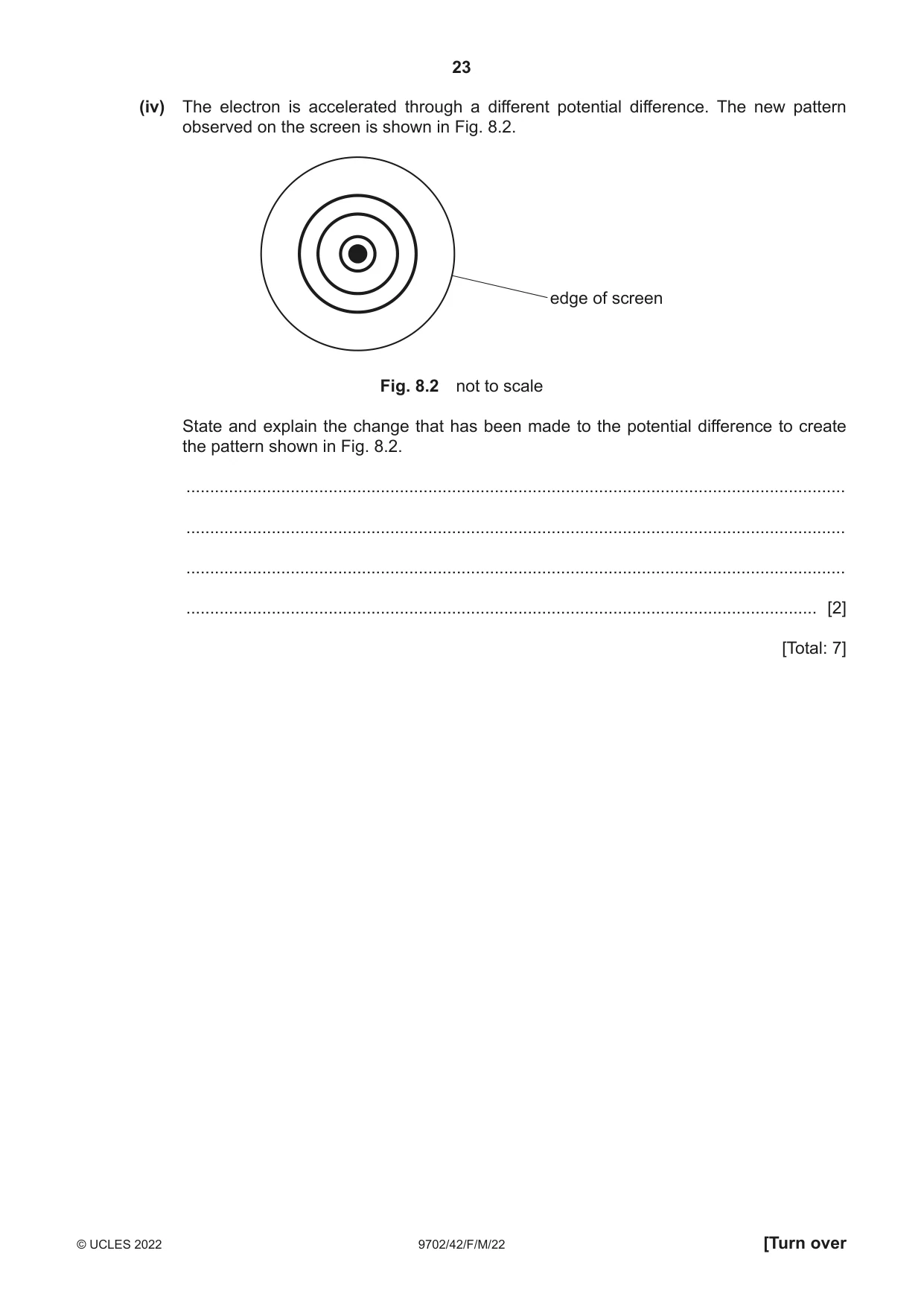 Cambridge A Level Physics 9702 2022 Feb/March Paper 4 · Variant 2 question paper, page 23 of 32