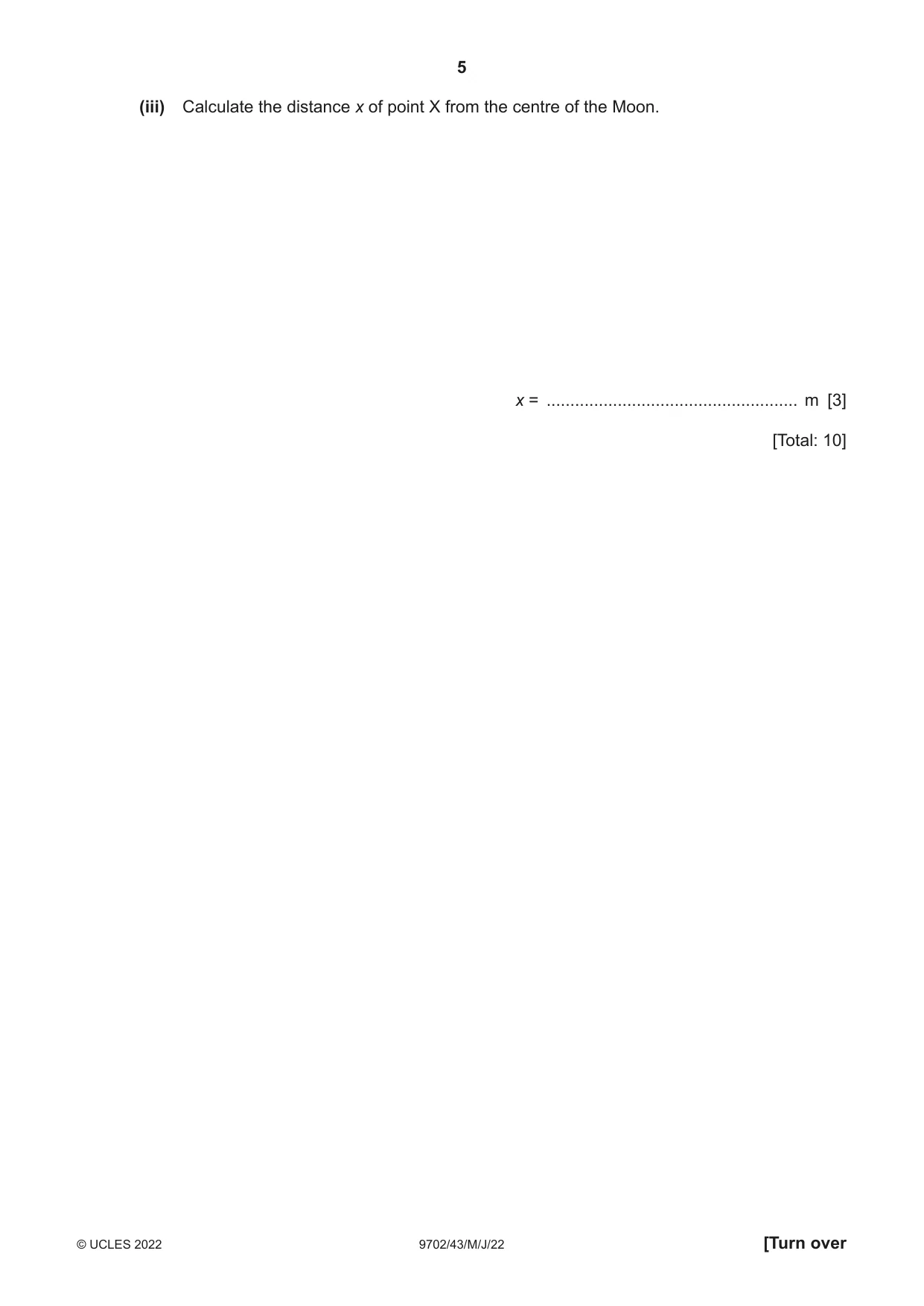 Cambridge A Level Physics 9702 2022 May/June Paper 4 · Variant 3 question paper, page 5 of 24