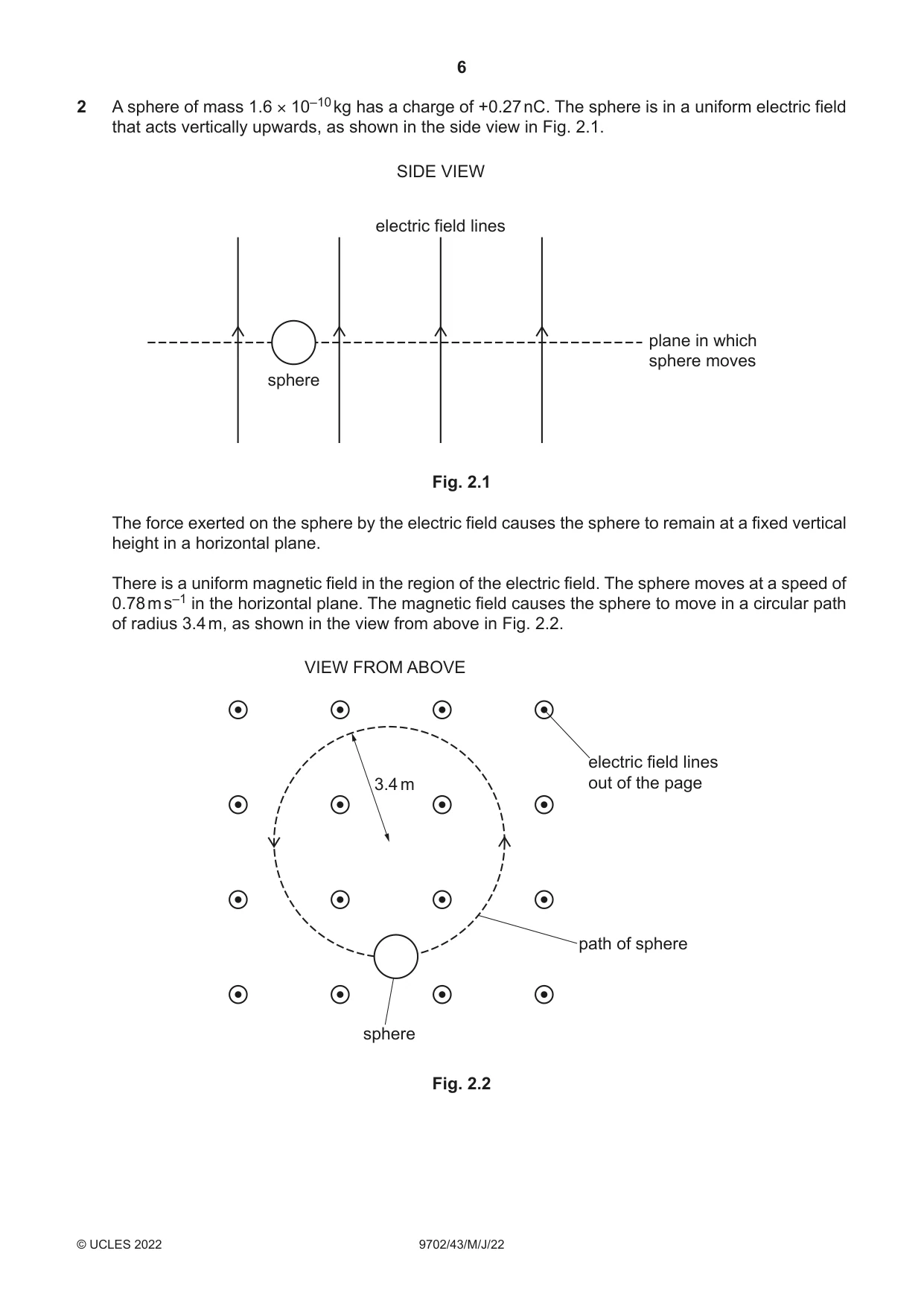 Cambridge A Level Physics 9702 2022 May/June Paper 4 · Variant 3 question paper, page 6 of 24