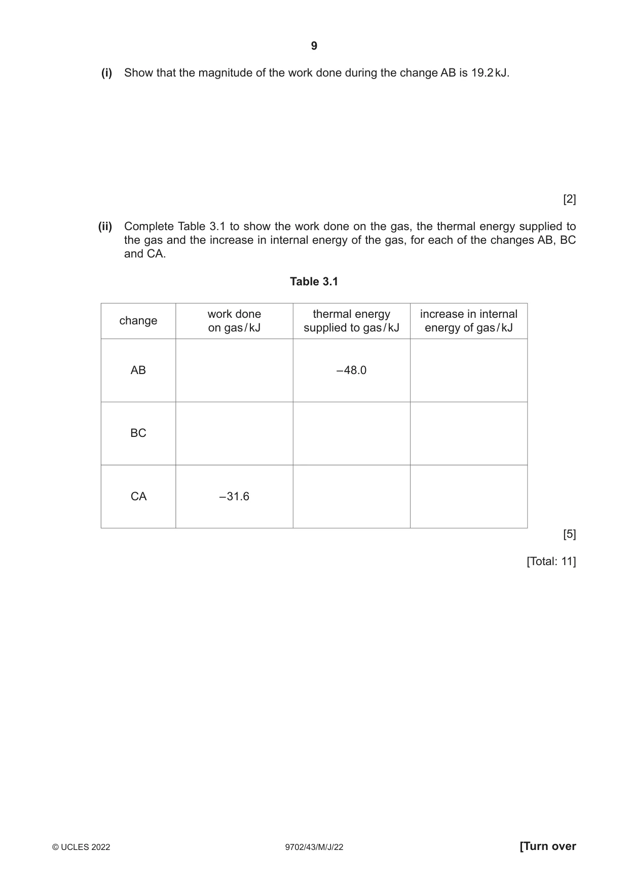 Cambridge A Level Physics 9702 2022 May/June Paper 4 · Variant 3 question paper, page 9 of 24