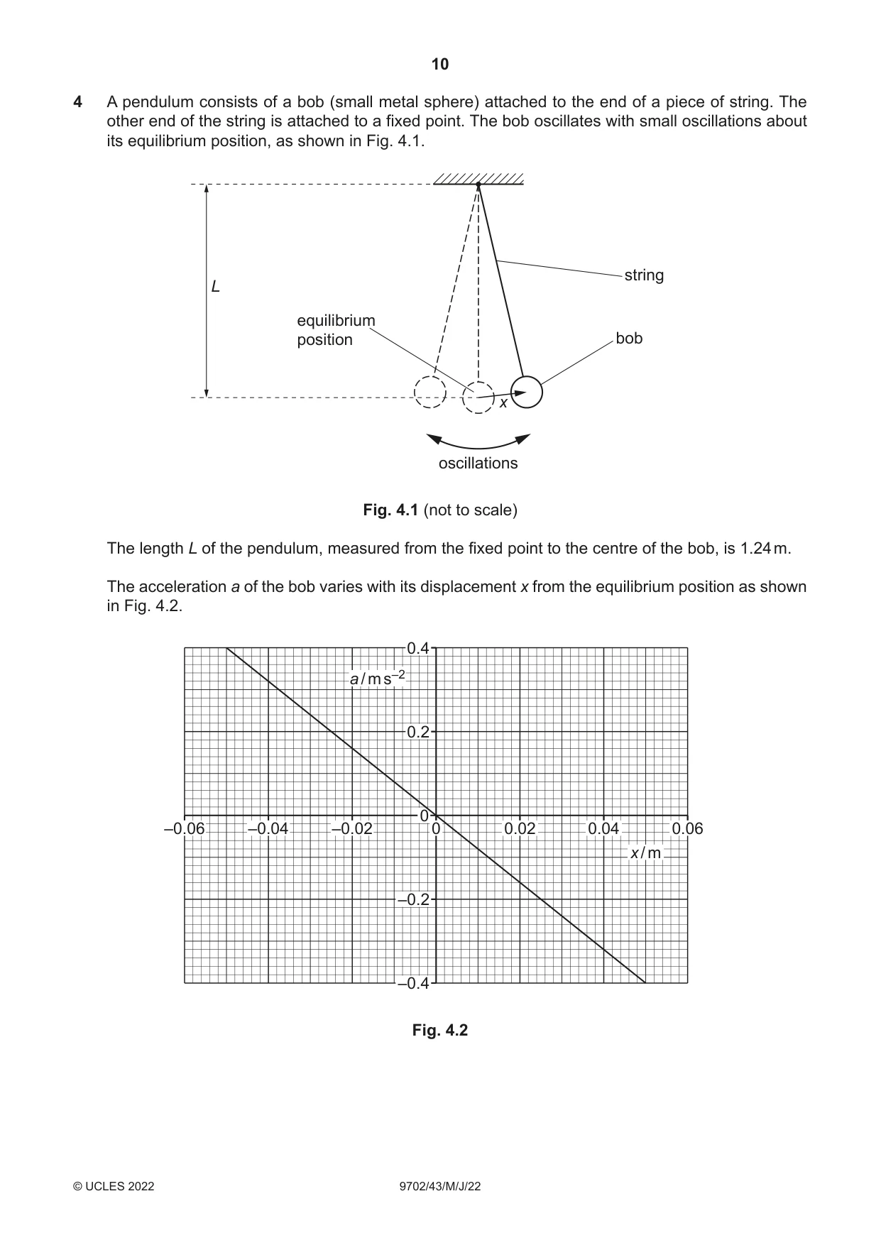 Cambridge A Level Physics 9702 2022 May/June Paper 4 · Variant 3 question paper, page 10 of 24