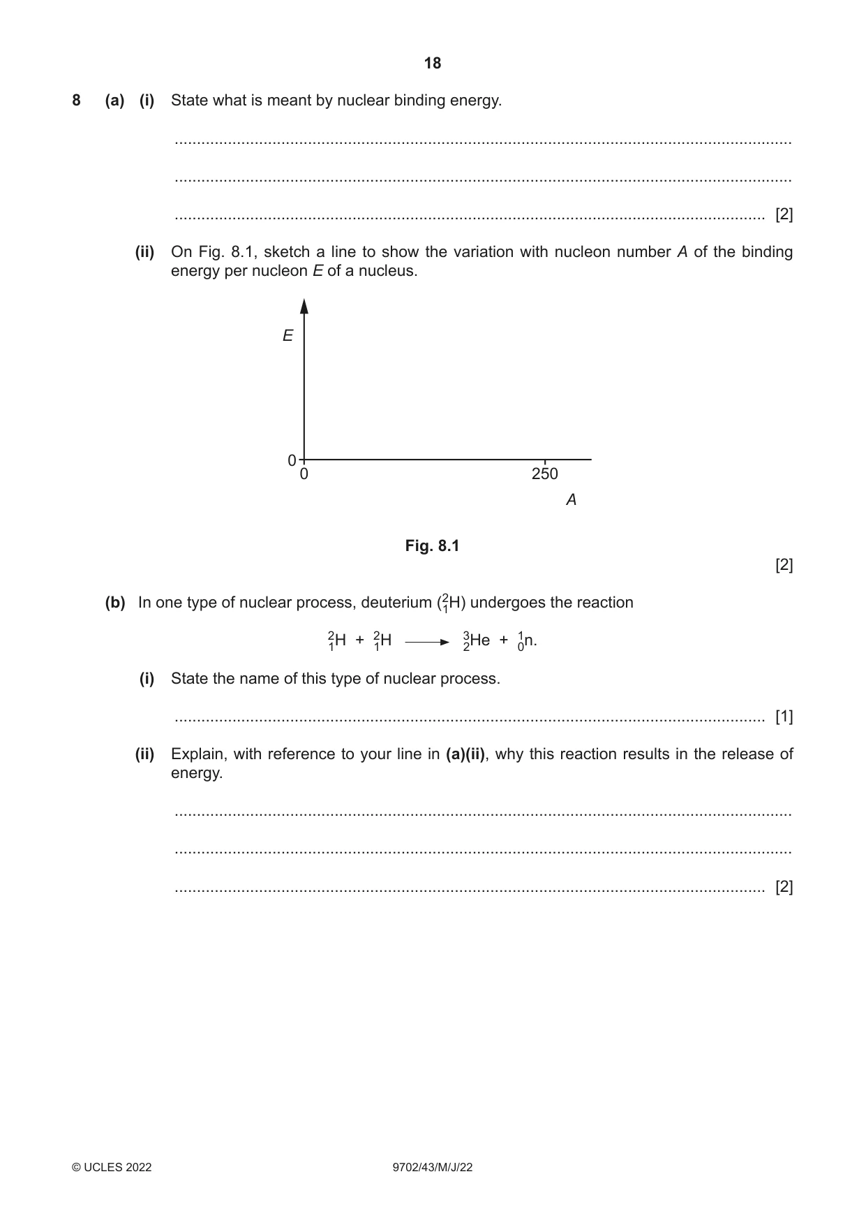 Cambridge A Level Physics 9702 2022 May/June Paper 4 · Variant 3 question paper, page 18 of 24