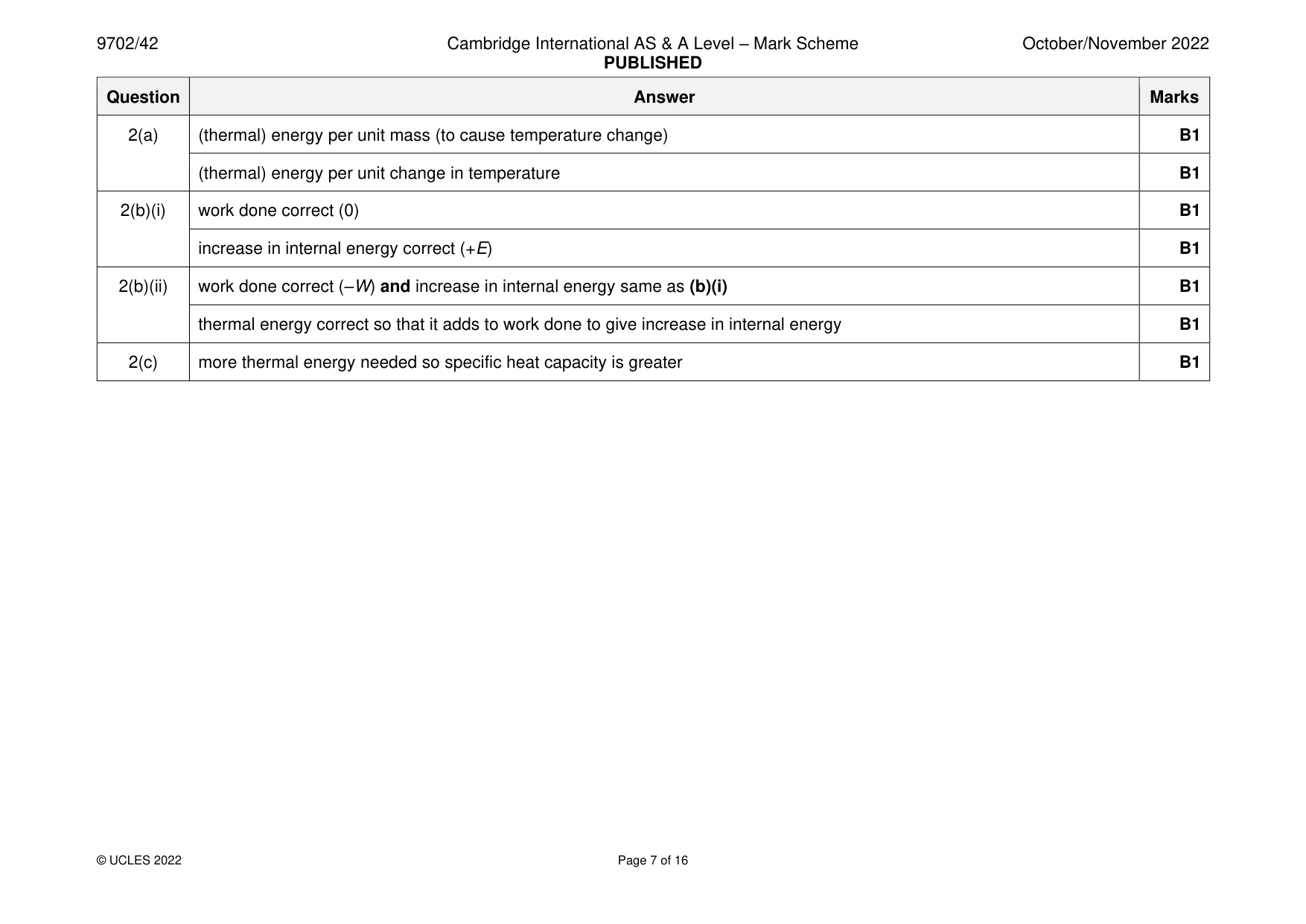 Mark scheme, page 7 of 16