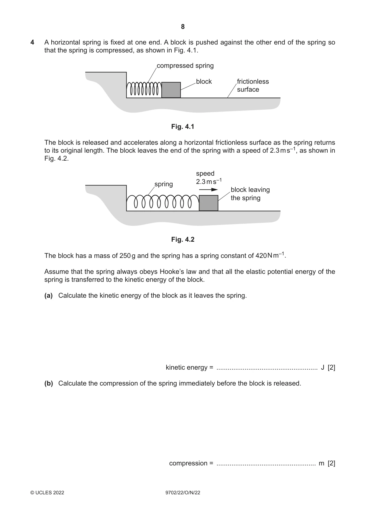 Cambridge A Level Physics 9702 2022 Oct/Nov Paper 2 · Variant 2 question paper, page 8 of 16