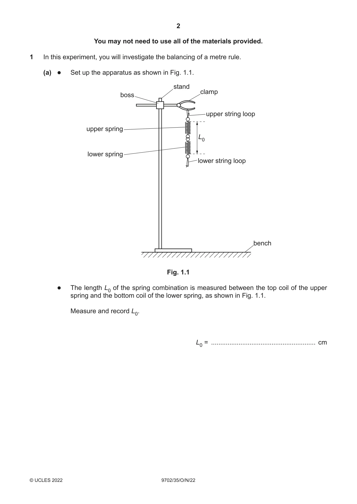 Cambridge A Level Physics 9702 2022 Oct/Nov Paper 3 · Variant 5 question paper, page 2 of 16