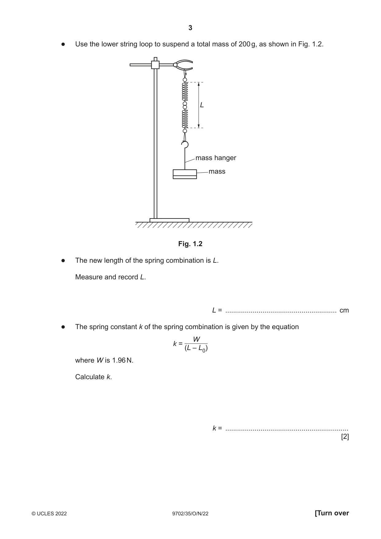 Cambridge A Level Physics 9702 2022 Oct/Nov Paper 3 · Variant 5 question paper, page 3 of 16