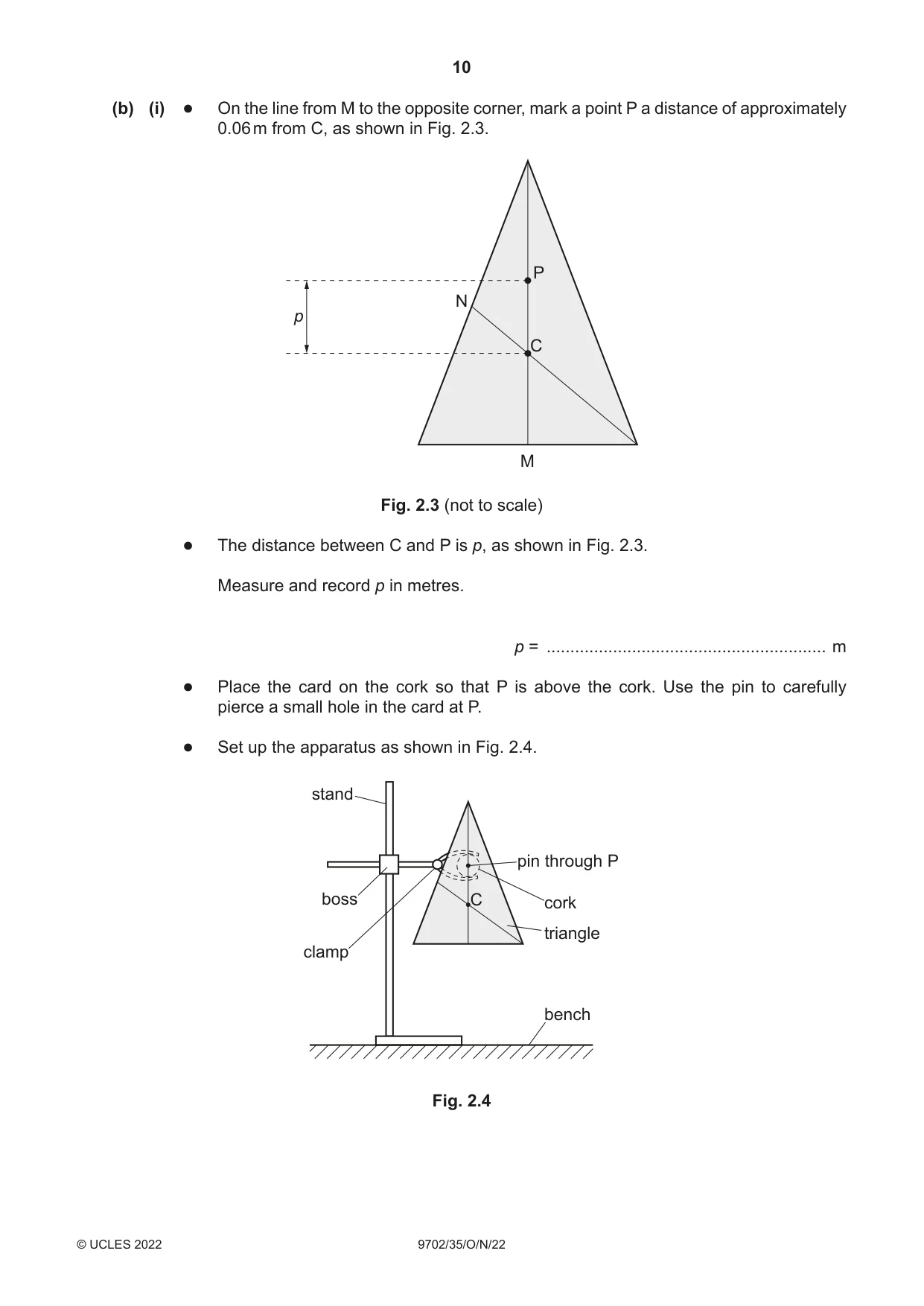 Cambridge A Level Physics 9702 2022 Oct/Nov Paper 3 · Variant 5 question paper, page 10 of 16