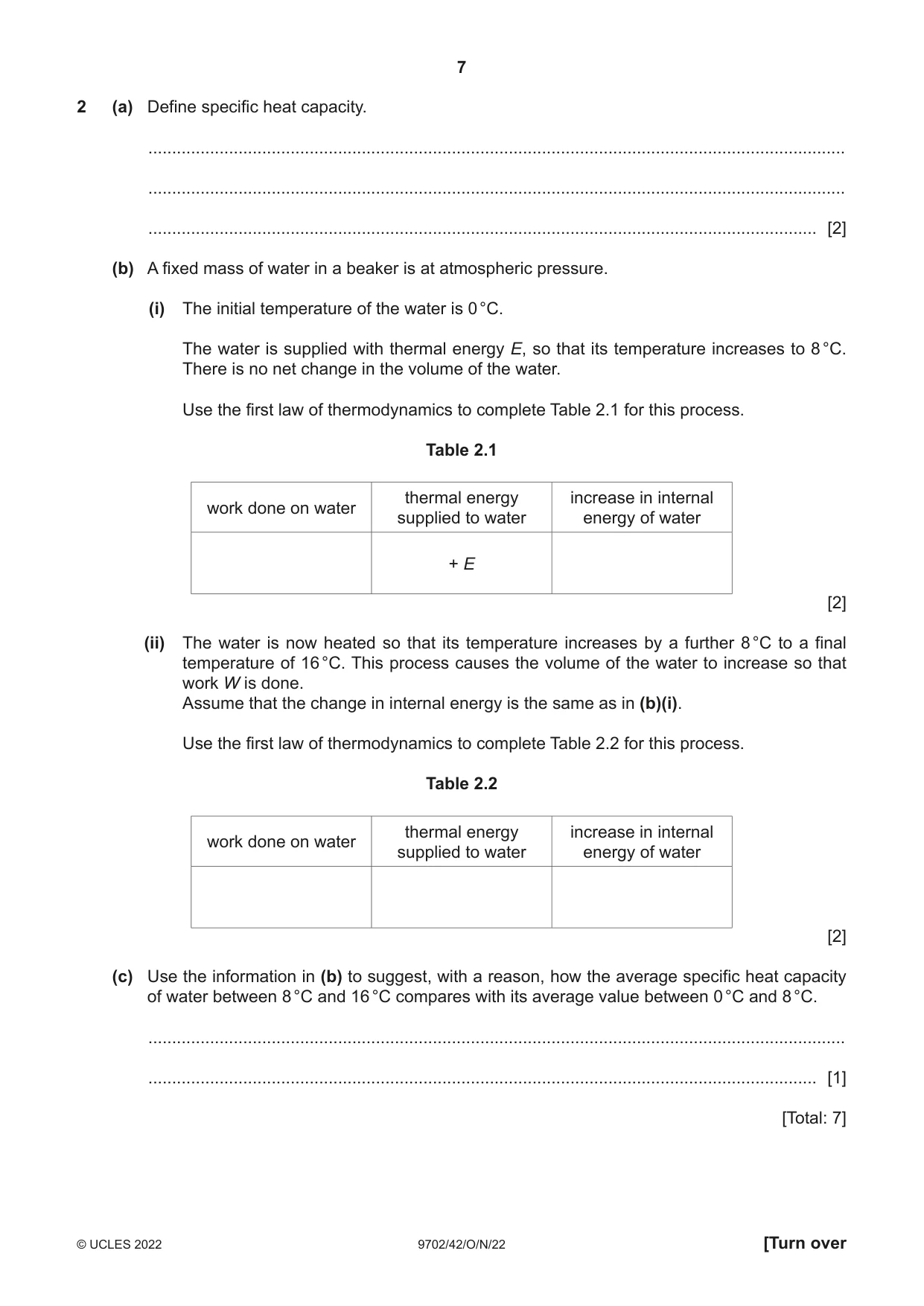 Cambridge A Level Physics 9702 2022 Oct/Nov Paper 4 · Variant 2 question paper, page 7 of 24
