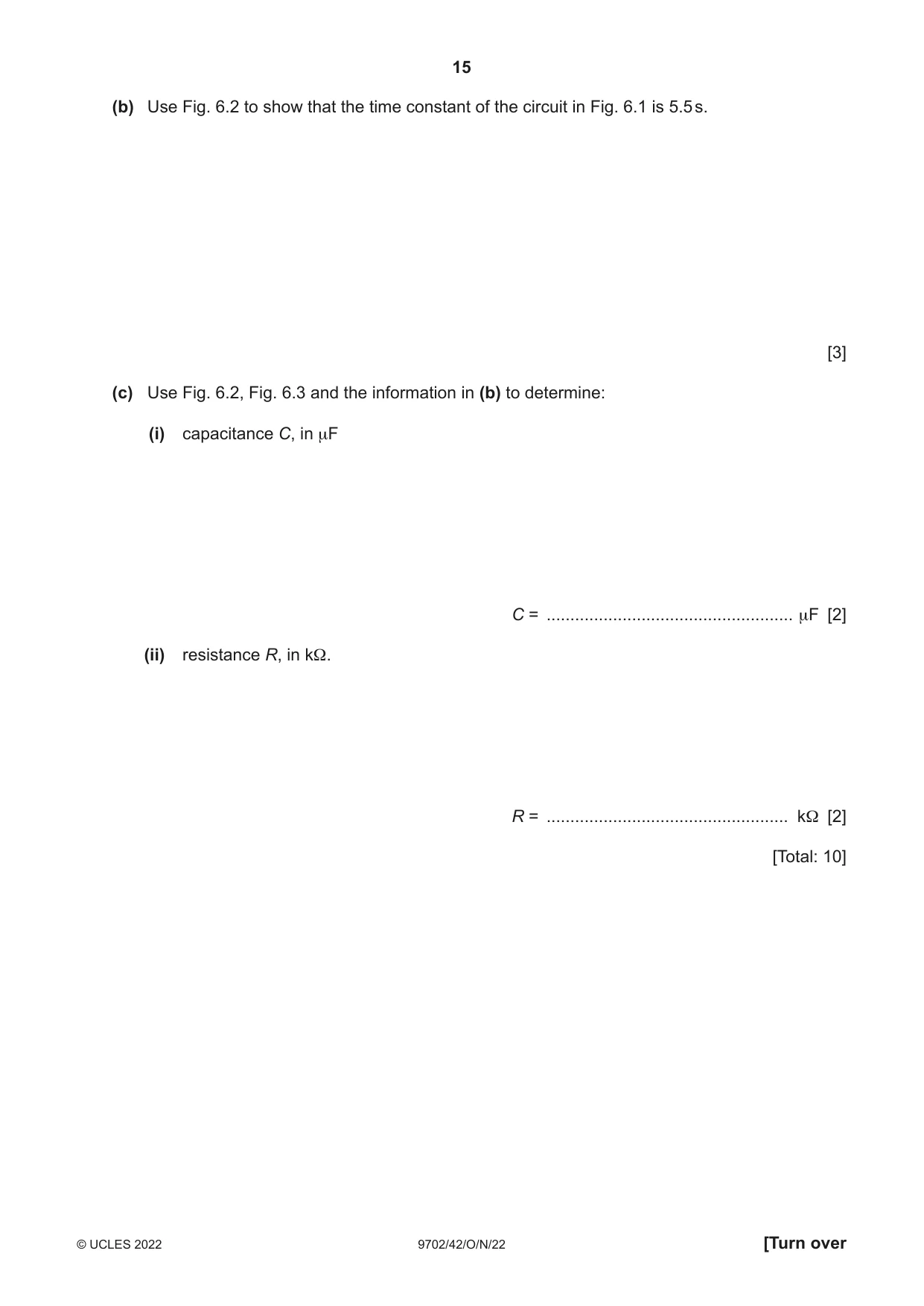 Cambridge A Level Physics 9702 2022 Oct/Nov Paper 4 · Variant 2 question paper, page 15 of 24