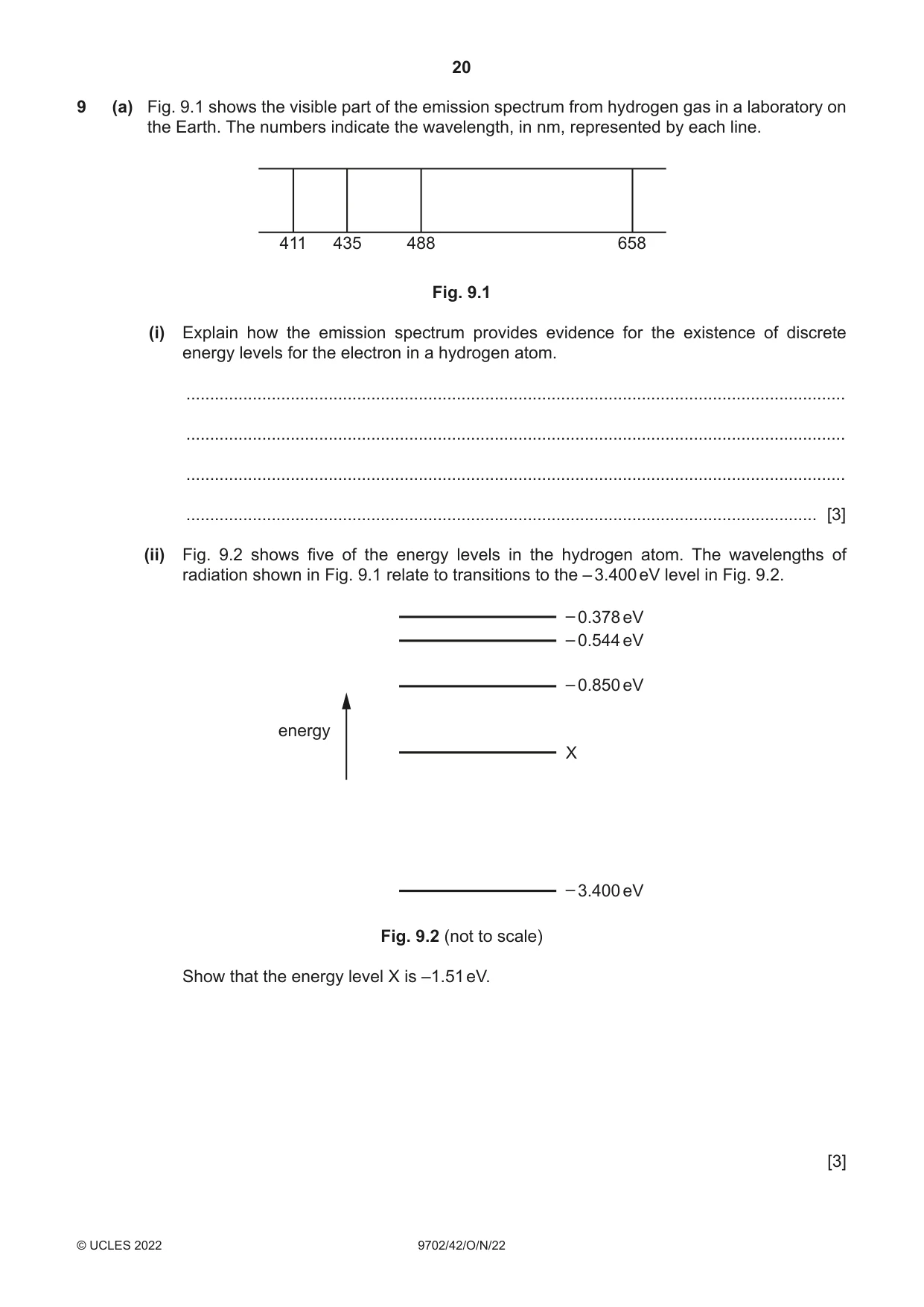 Cambridge A Level Physics 9702 2022 Oct/Nov Paper 4 · Variant 2 question paper, page 20 of 24