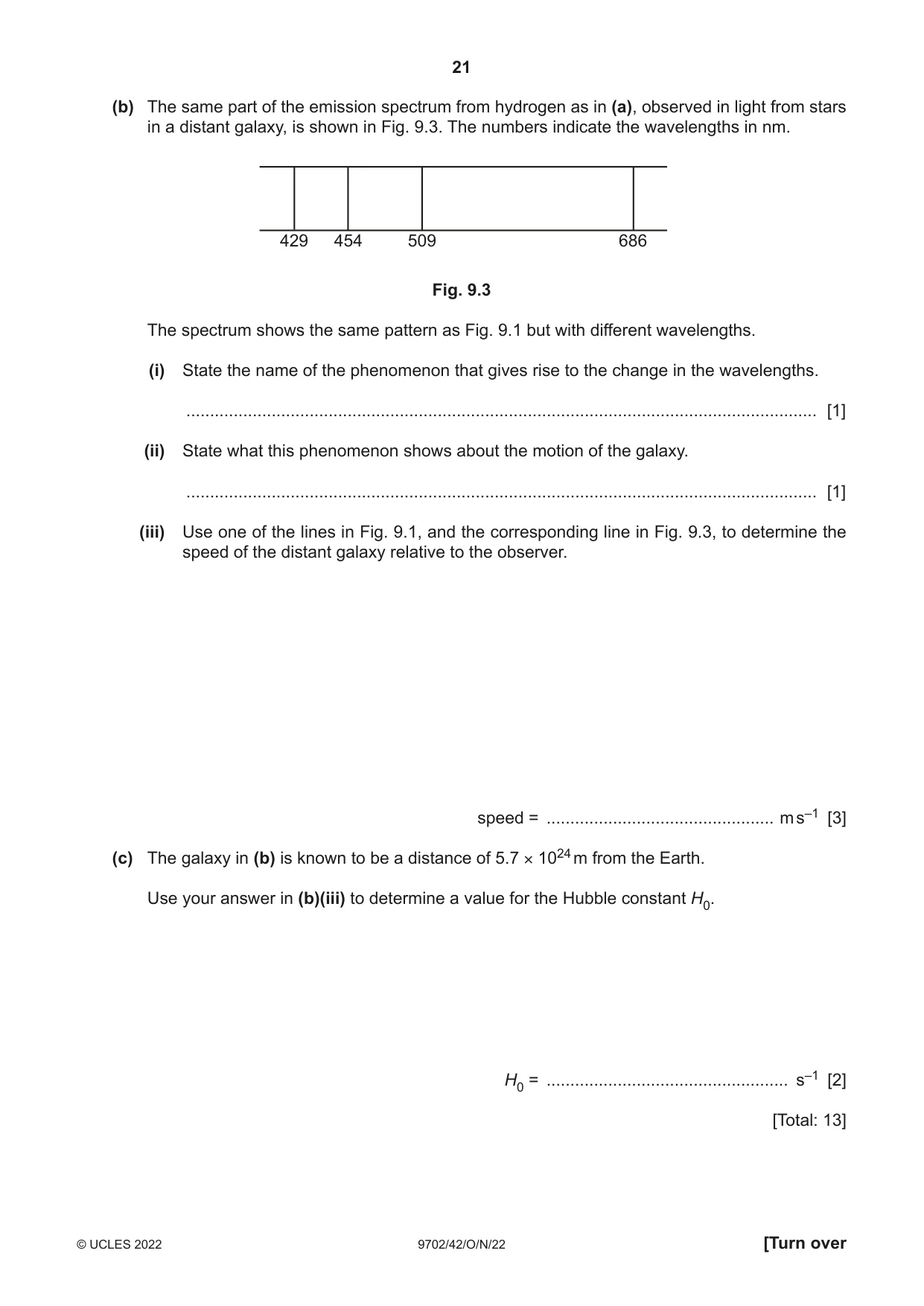 Cambridge A Level Physics 9702 2022 Oct/Nov Paper 4 · Variant 2 question paper, page 21 of 24