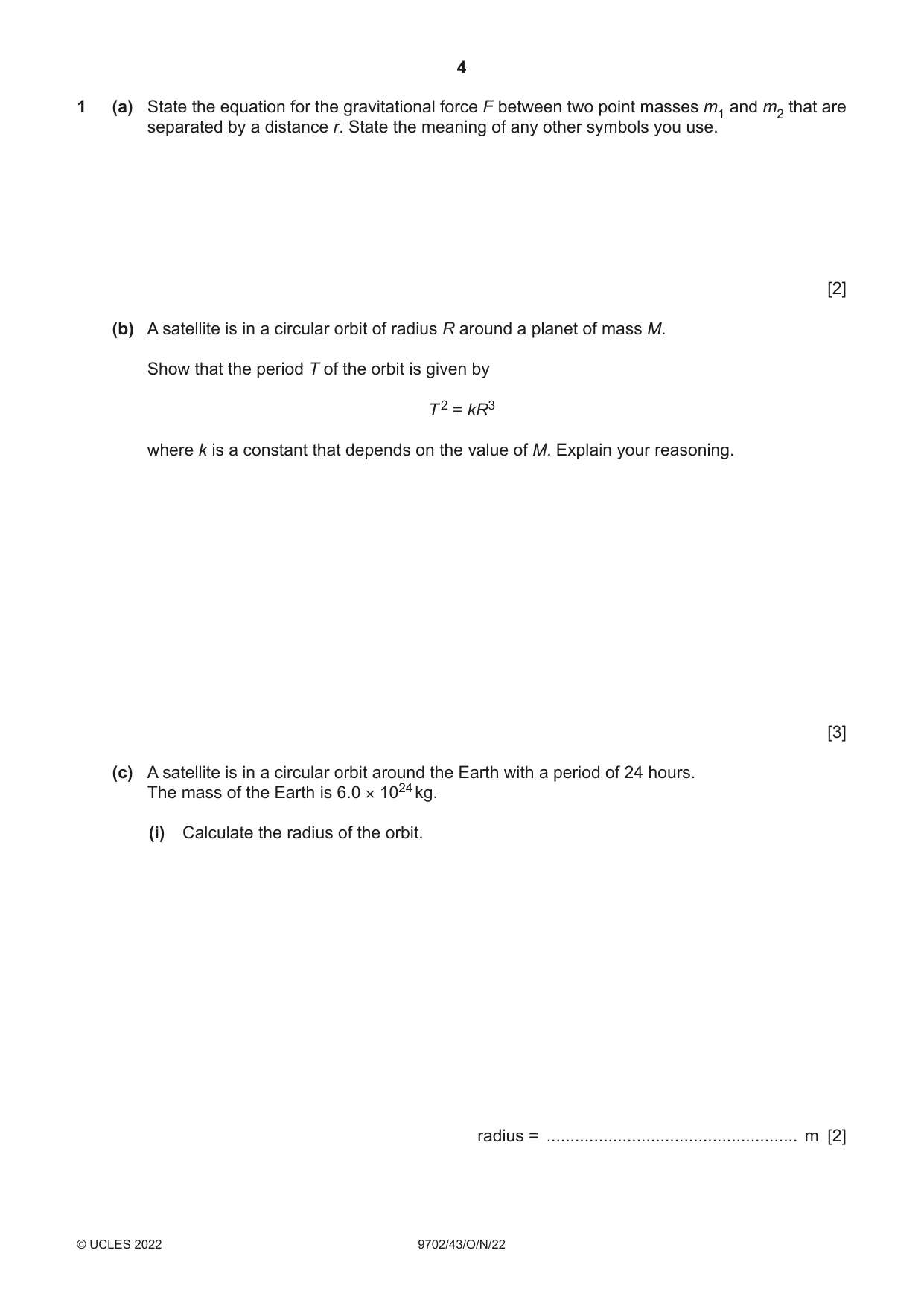 Cambridge A Level Physics 9702 2022 Oct/Nov Paper 4 · Variant 3 question paper, page 4 of 24