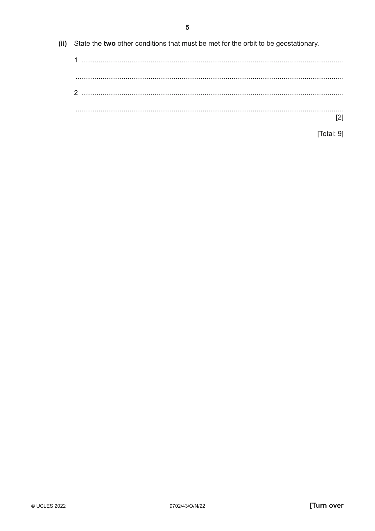 Cambridge A Level Physics 9702 2022 Oct/Nov Paper 4 · Variant 3 question paper, page 5 of 24