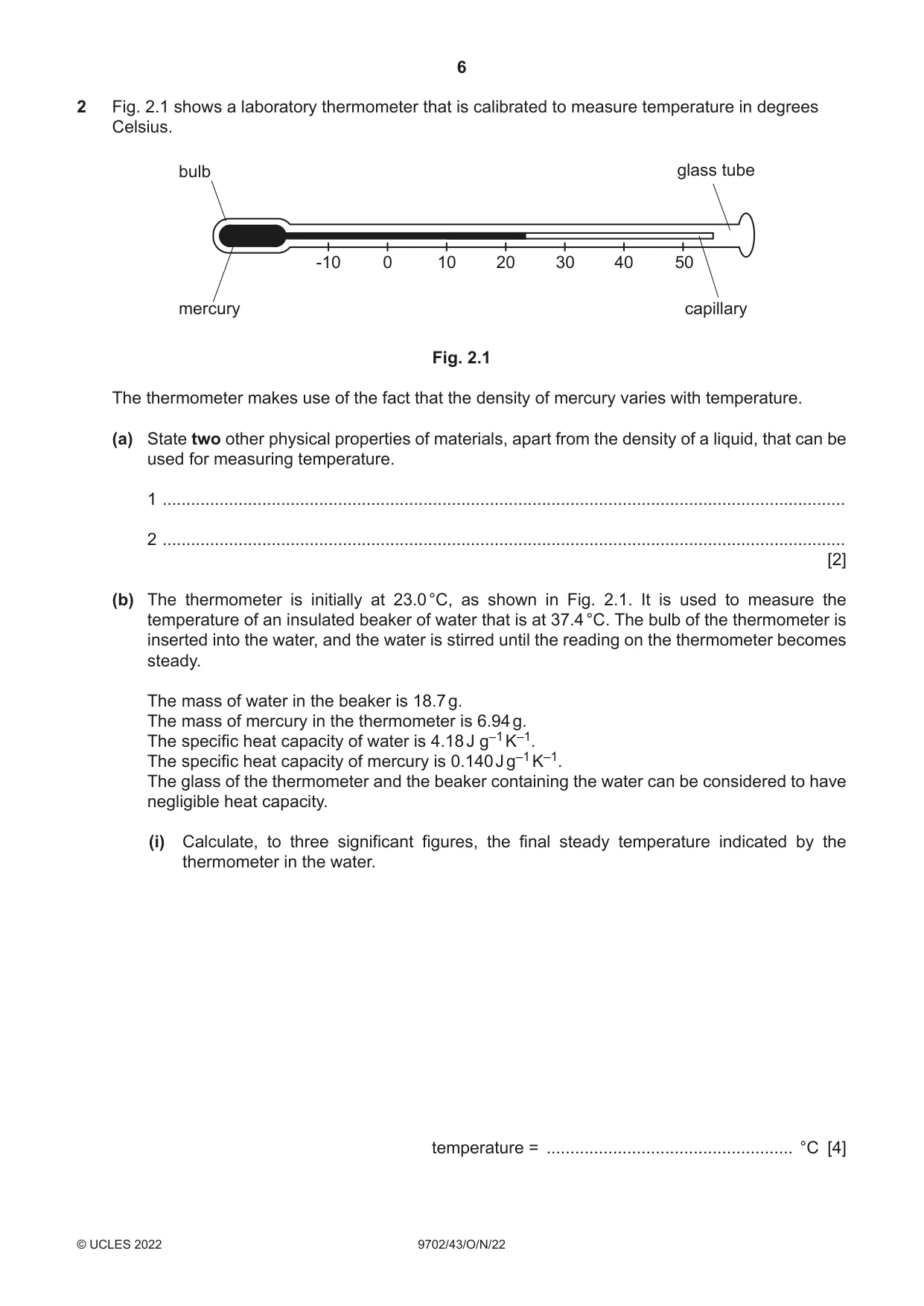 Cambridge A Level Physics 9702 2022 Oct/Nov Paper 4 · Variant 3 question paper, page 6 of 24