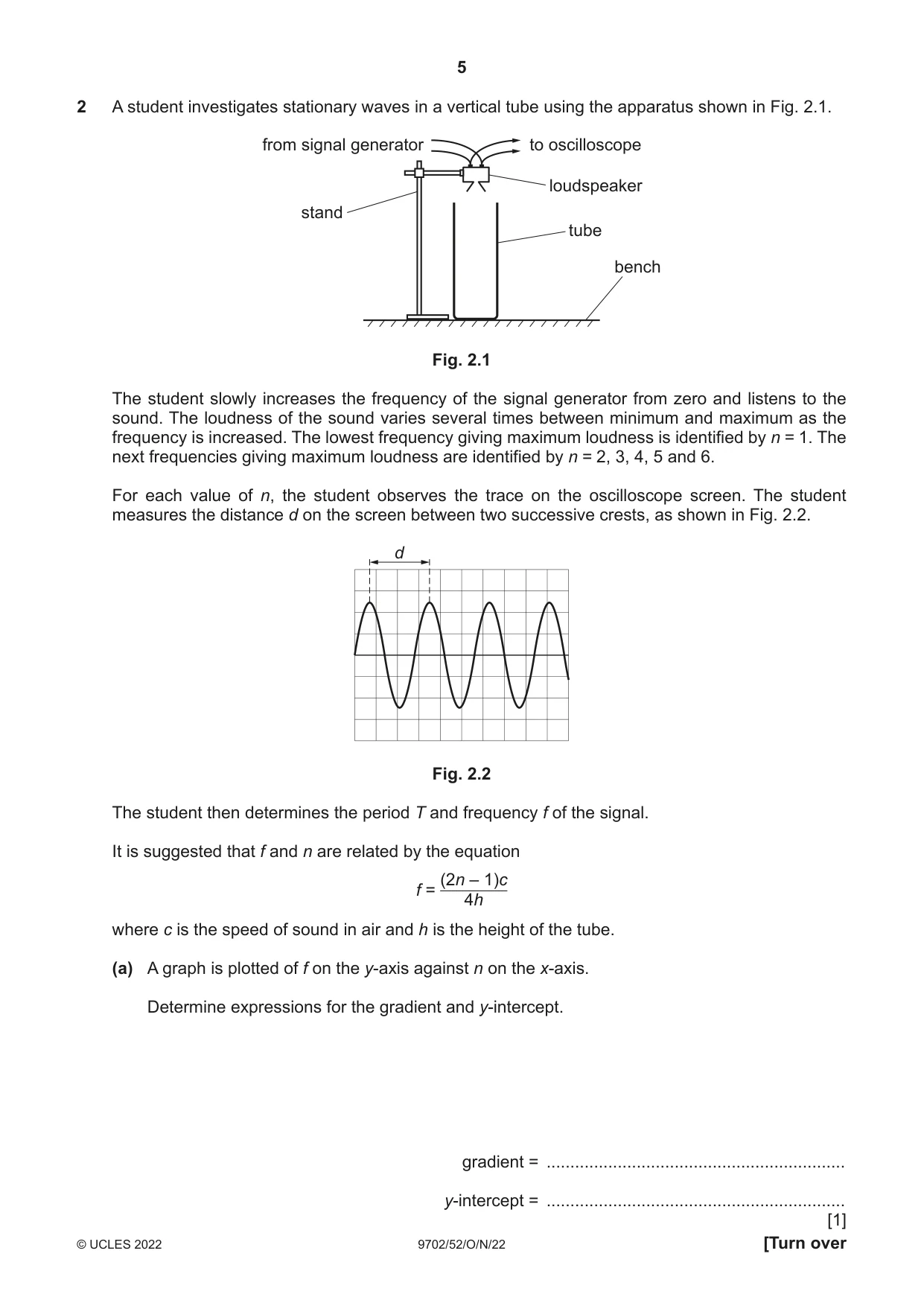 Cambridge A Level Physics 9702 2022 Oct/Nov Paper 5 · Variant 2 question paper, page 5 of 8