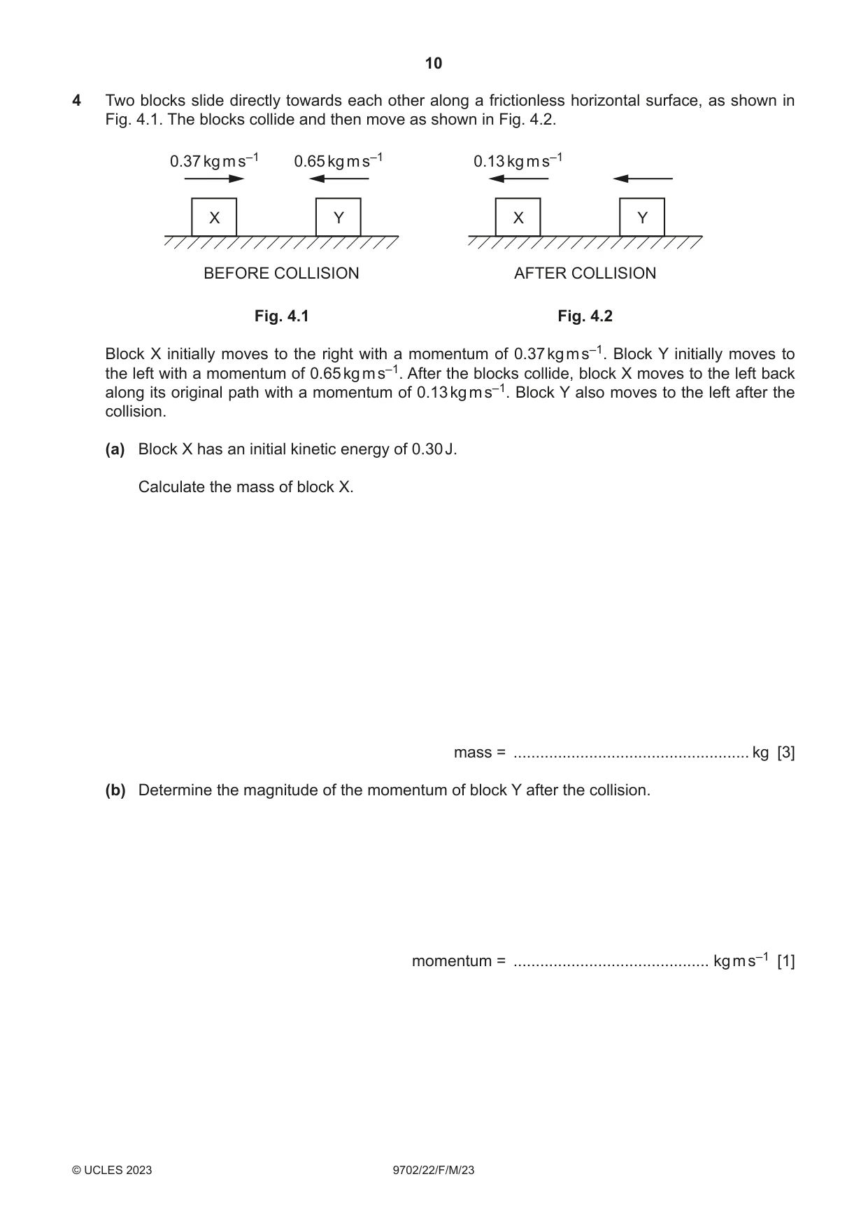 Cambridge A Level Physics 9702 2023 Feb/March Paper 2 · Variant 2 question paper, page 10 of 20