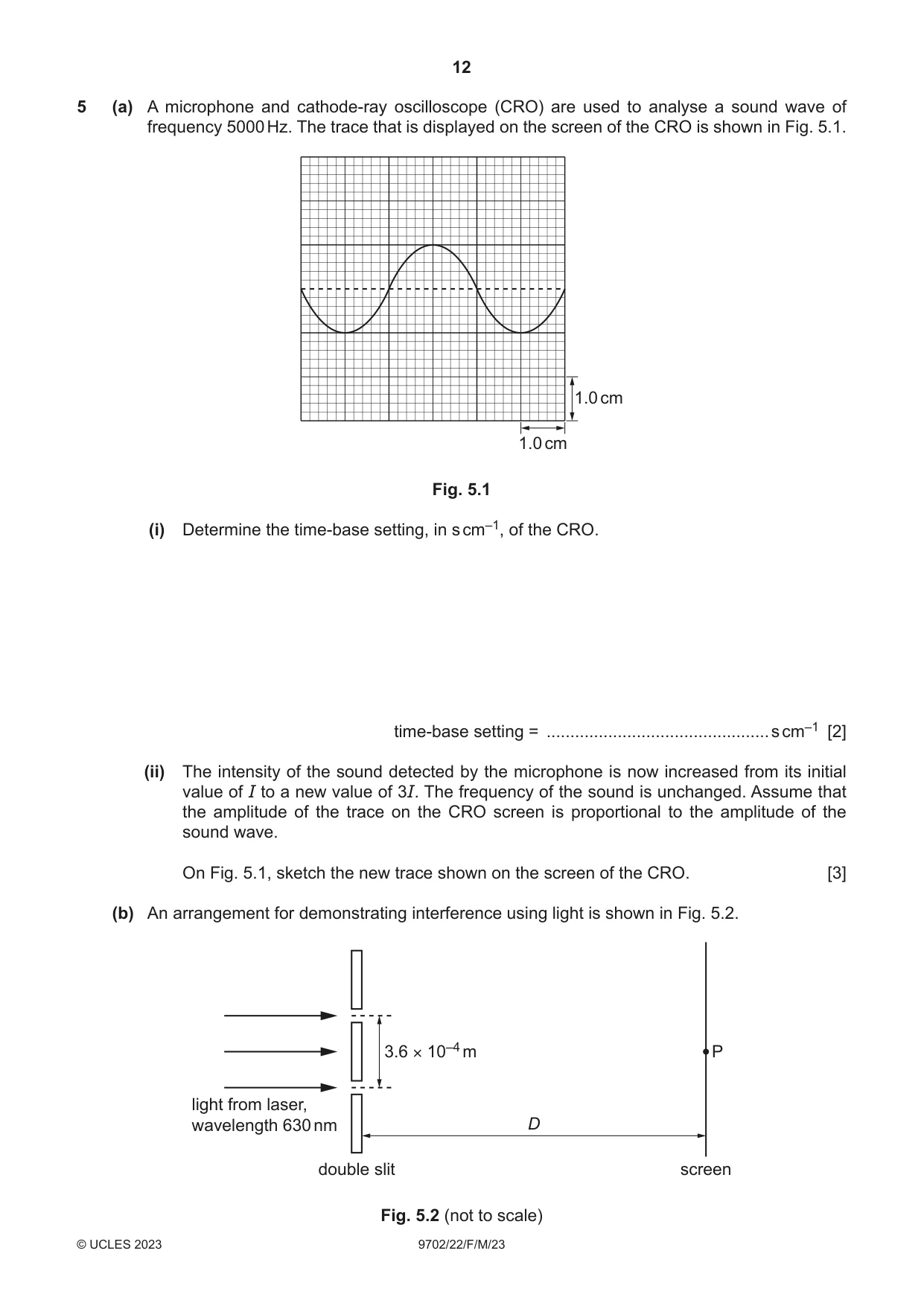 Cambridge A Level Physics 9702 2023 Feb/March Paper 2 · Variant 2 question paper, page 12 of 20