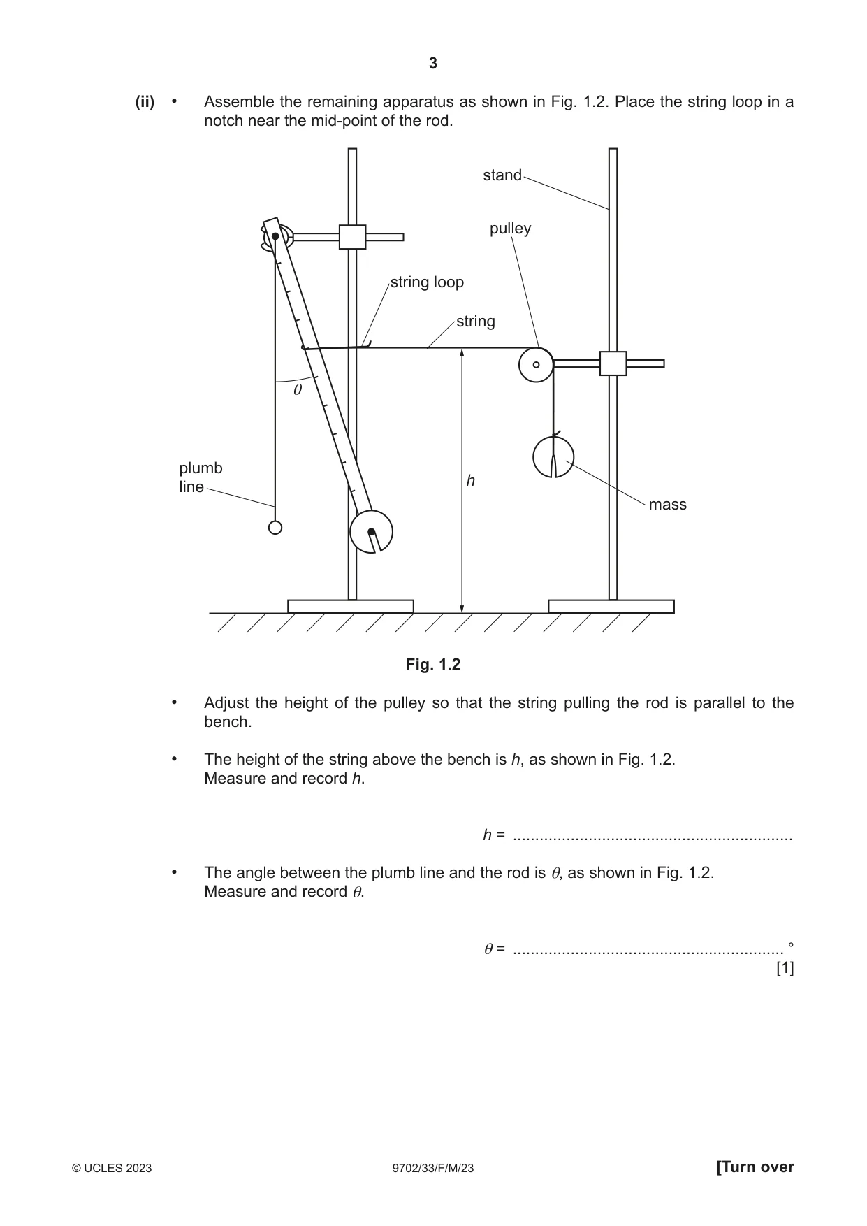 Cambridge A Level Physics 9702 2023 Feb/March Paper 3 · Variant 3 question paper, page 3 of 12