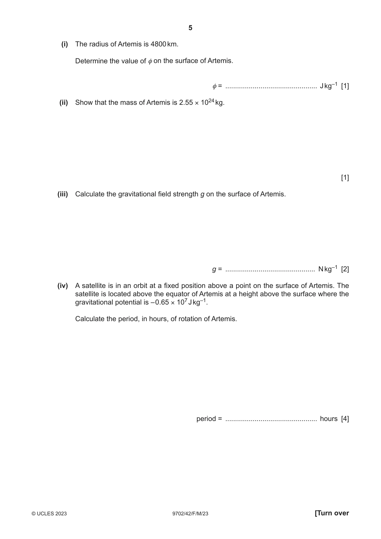 Cambridge A Level Physics 9702 2023 Feb/March Paper 4 · Variant 2 question paper, page 5 of 32