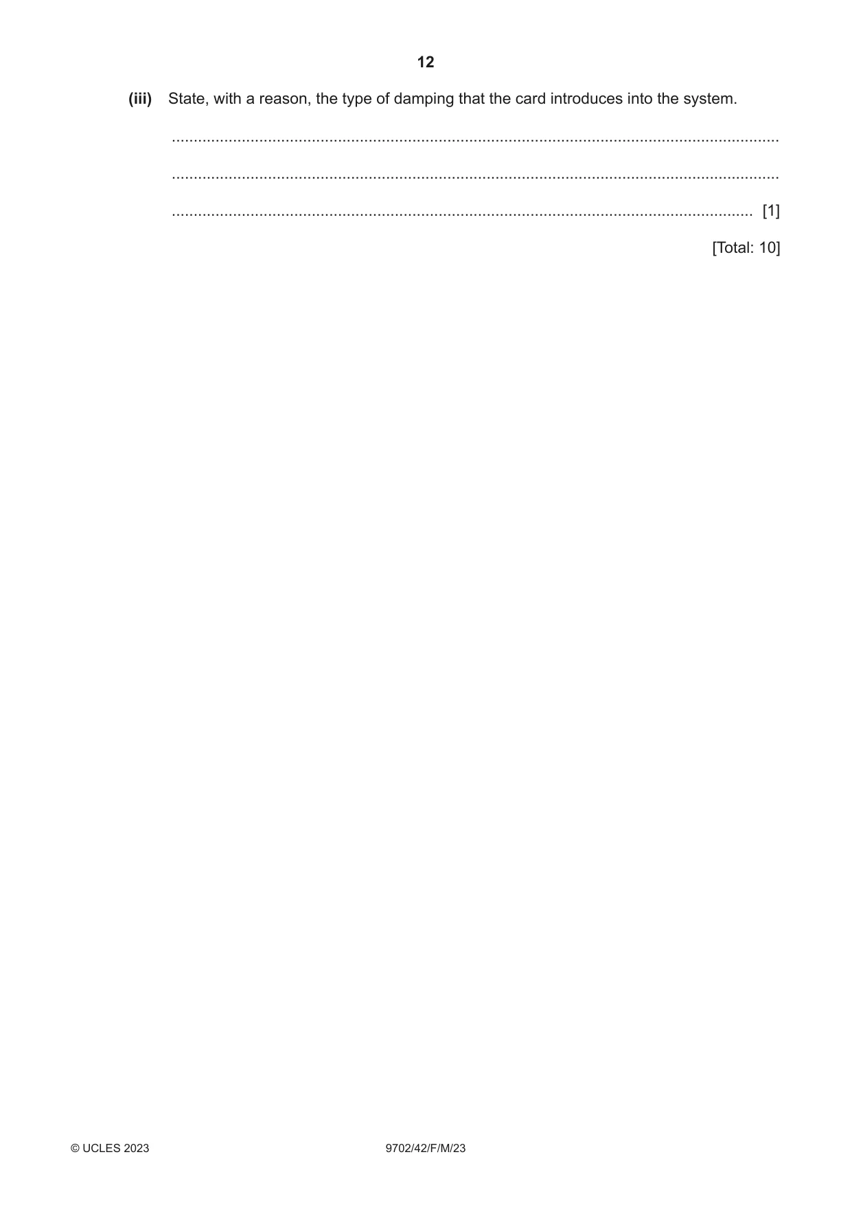 Cambridge A Level Physics 9702 2023 Feb/March Paper 4 · Variant 2 question paper, page 12 of 32