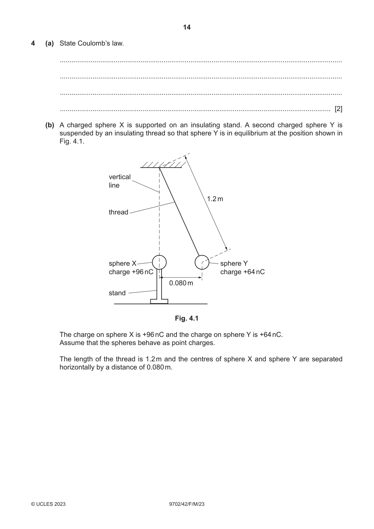 Cambridge A Level Physics 9702 2023 Feb/March Paper 4 · Variant 2 question paper, page 14 of 32
