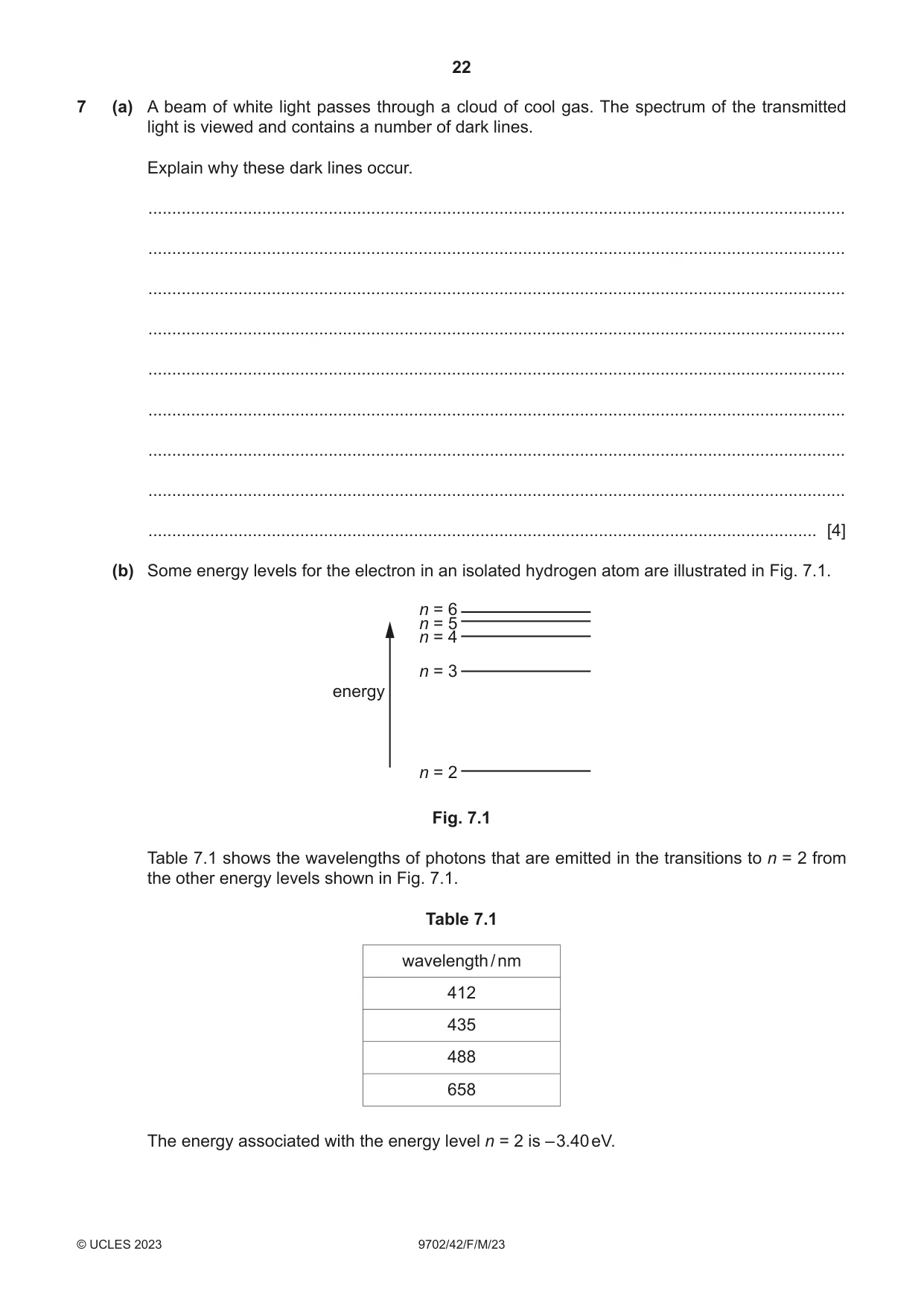 Cambridge A Level Physics 9702 2023 Feb/March Paper 4 · Variant 2 question paper, page 22 of 32