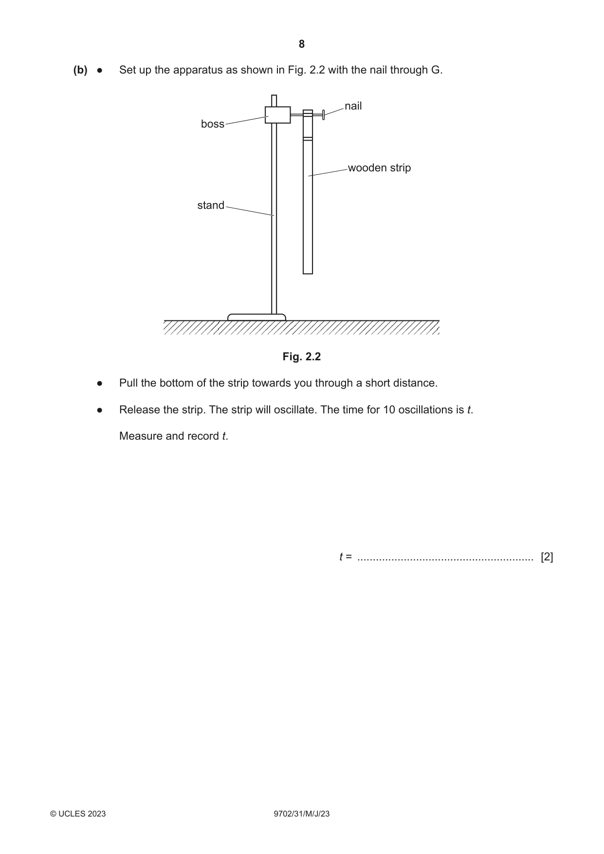 Cambridge A Level Physics 9702 2023 May/June Paper 3 · Variant 1 question paper, page 8 of 12