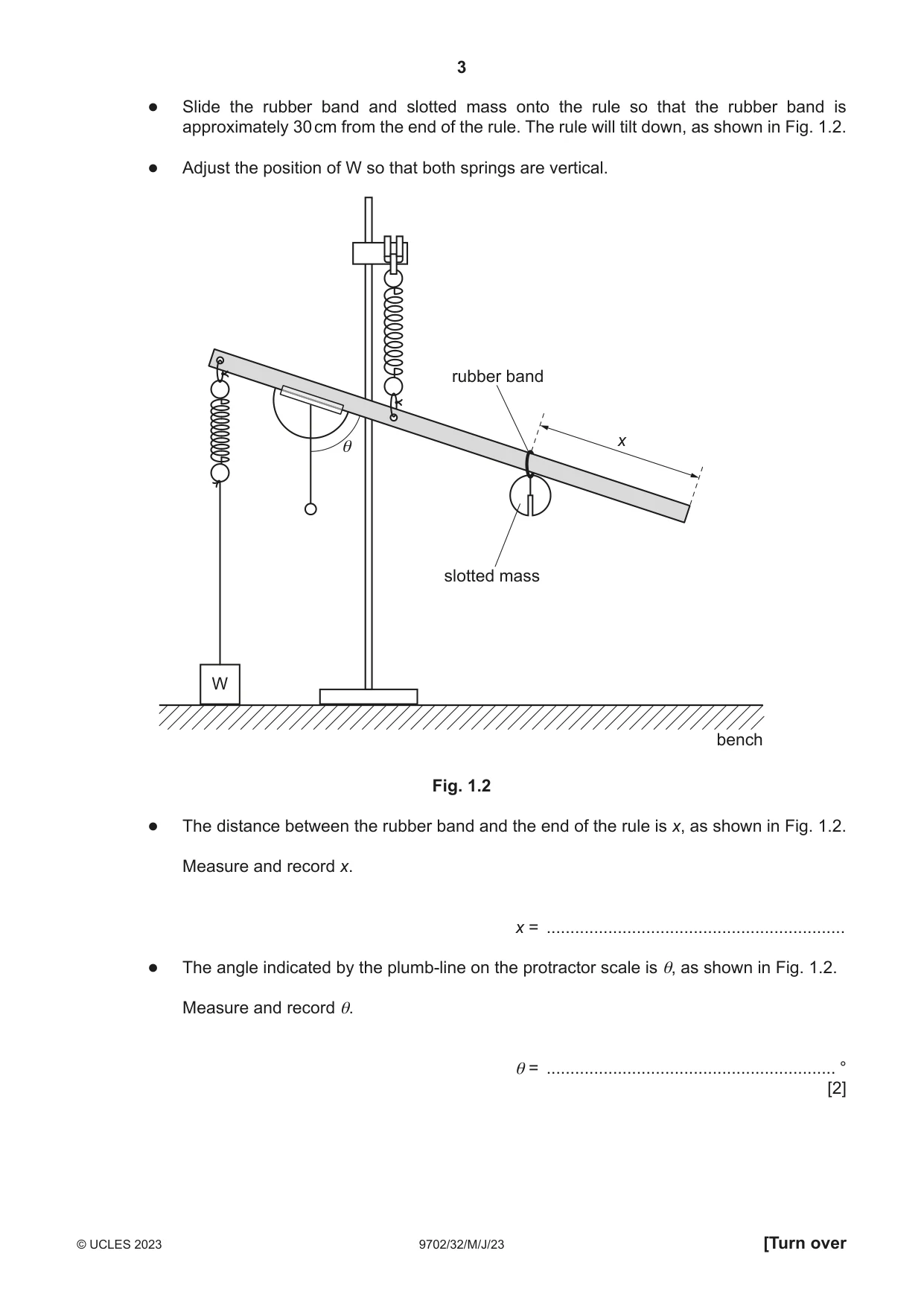 Cambridge A Level Physics 9702 2023 May/June Paper 3 · Variant 2 question paper, page 3 of 16