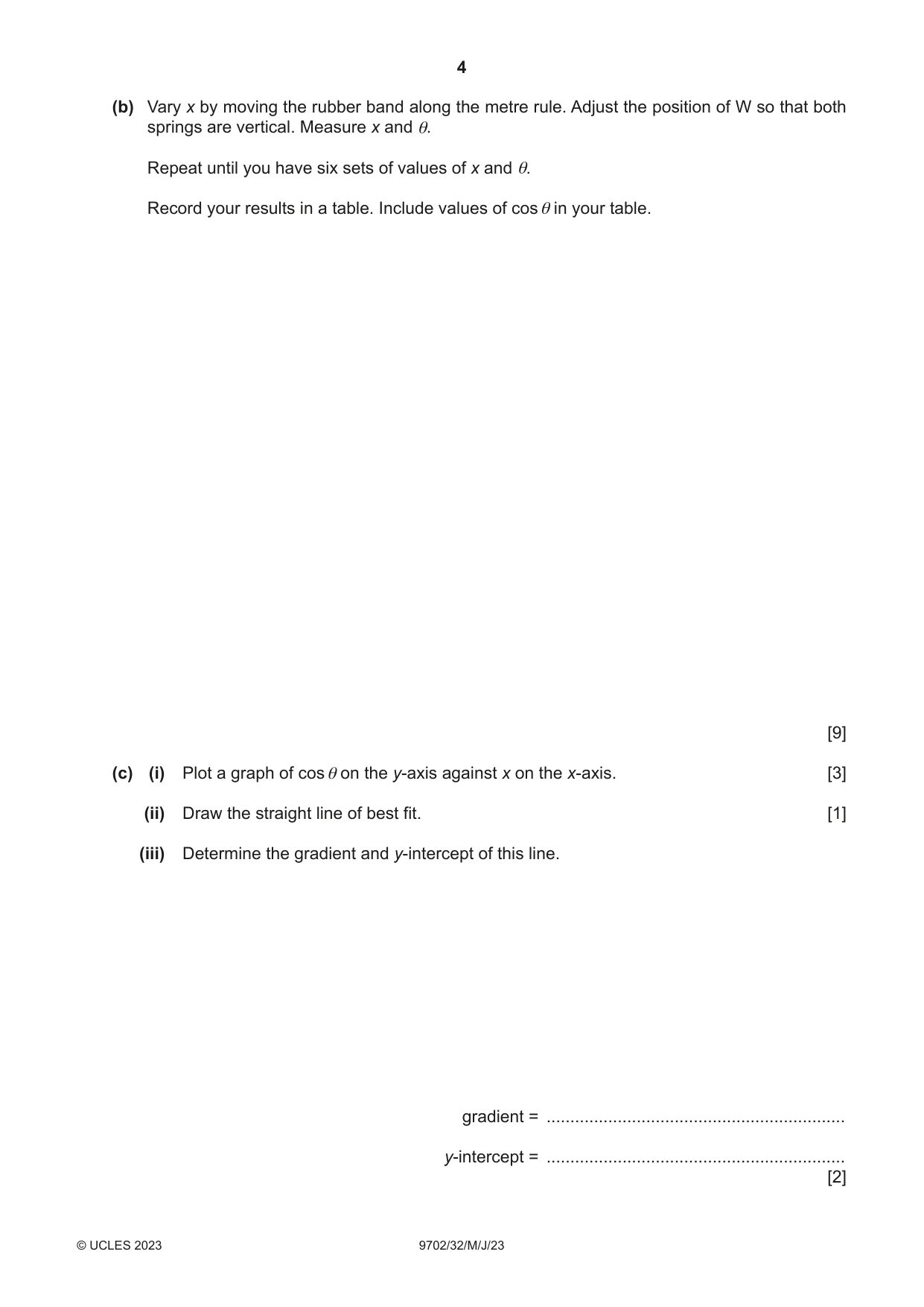 Cambridge A Level Physics 9702 2023 May/June Paper 3 · Variant 2 question paper, page 4 of 16