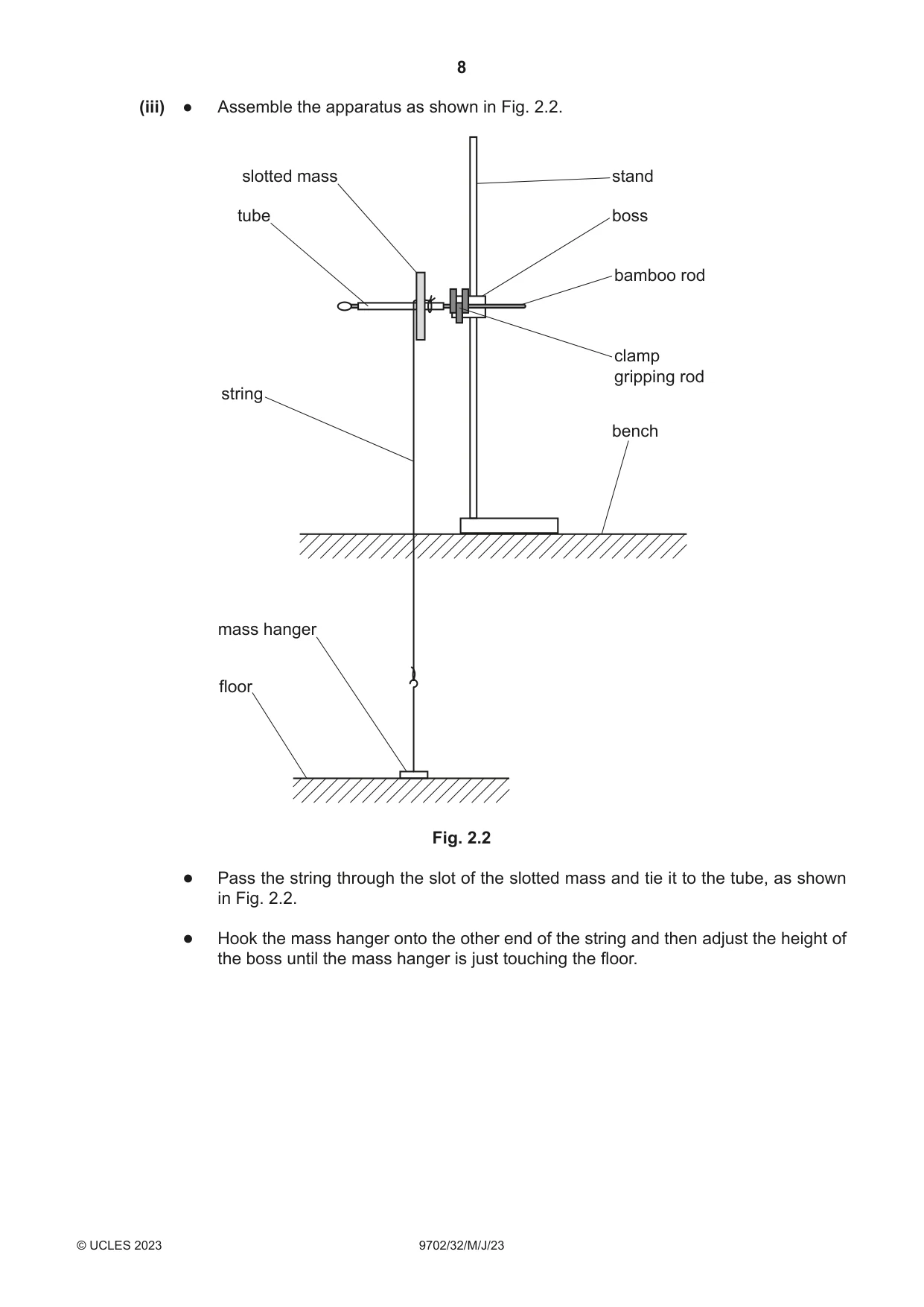 Cambridge A Level Physics 9702 2023 May/June Paper 3 · Variant 2 question paper, page 8 of 16