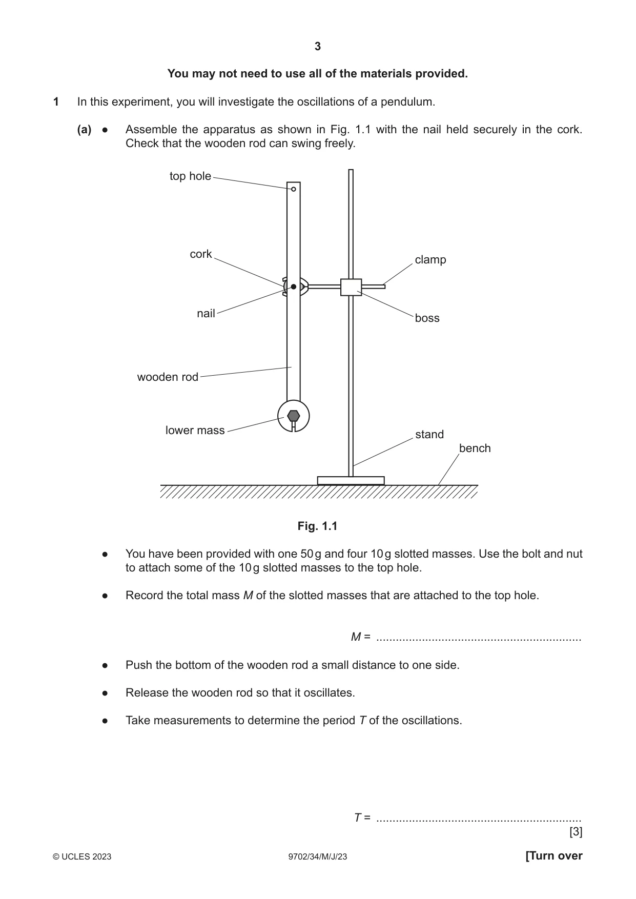 Cambridge A Level Physics 9702 2023 May/June Paper 3 · Variant 4 question paper, page 3 of 12