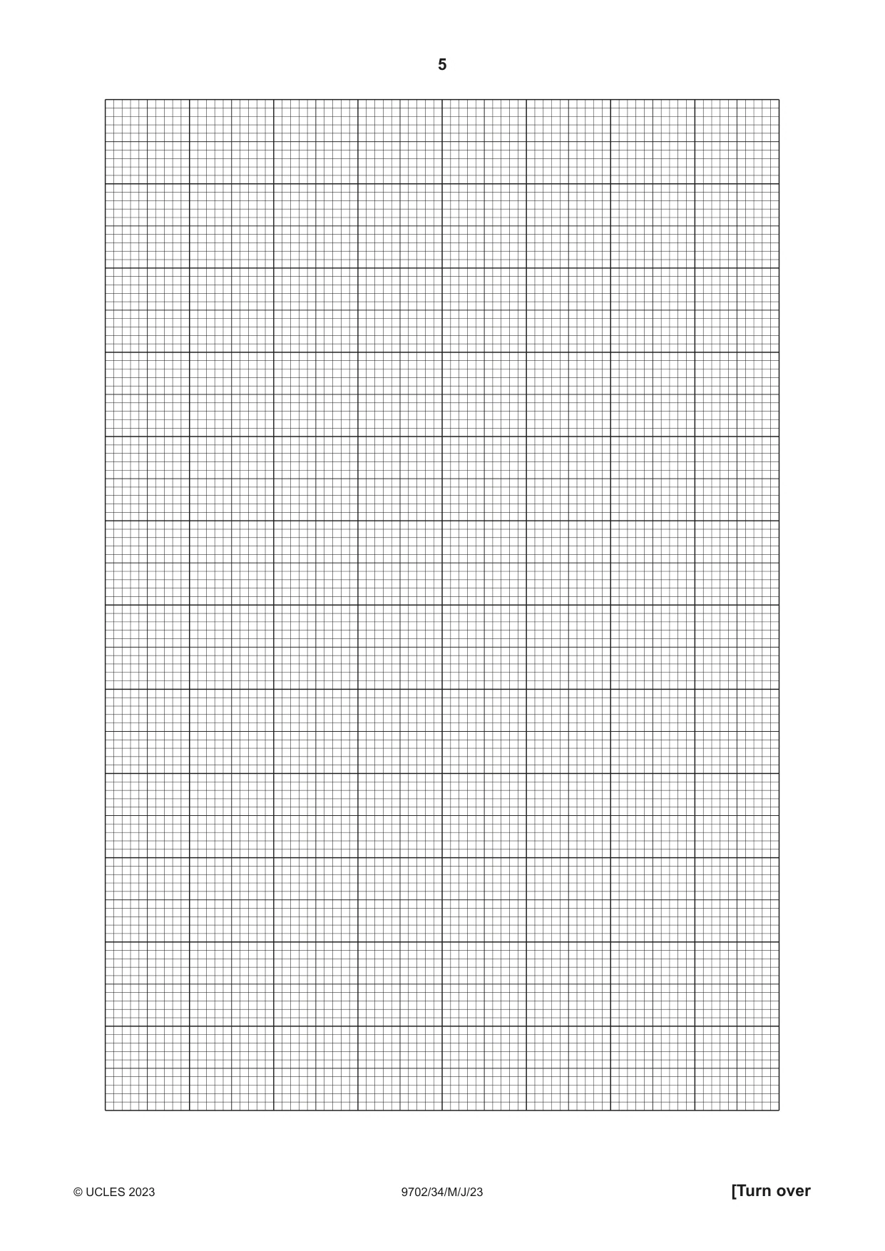Cambridge A Level Physics 9702 2023 May/June Paper 3 · Variant 4 question paper, page 5 of 12