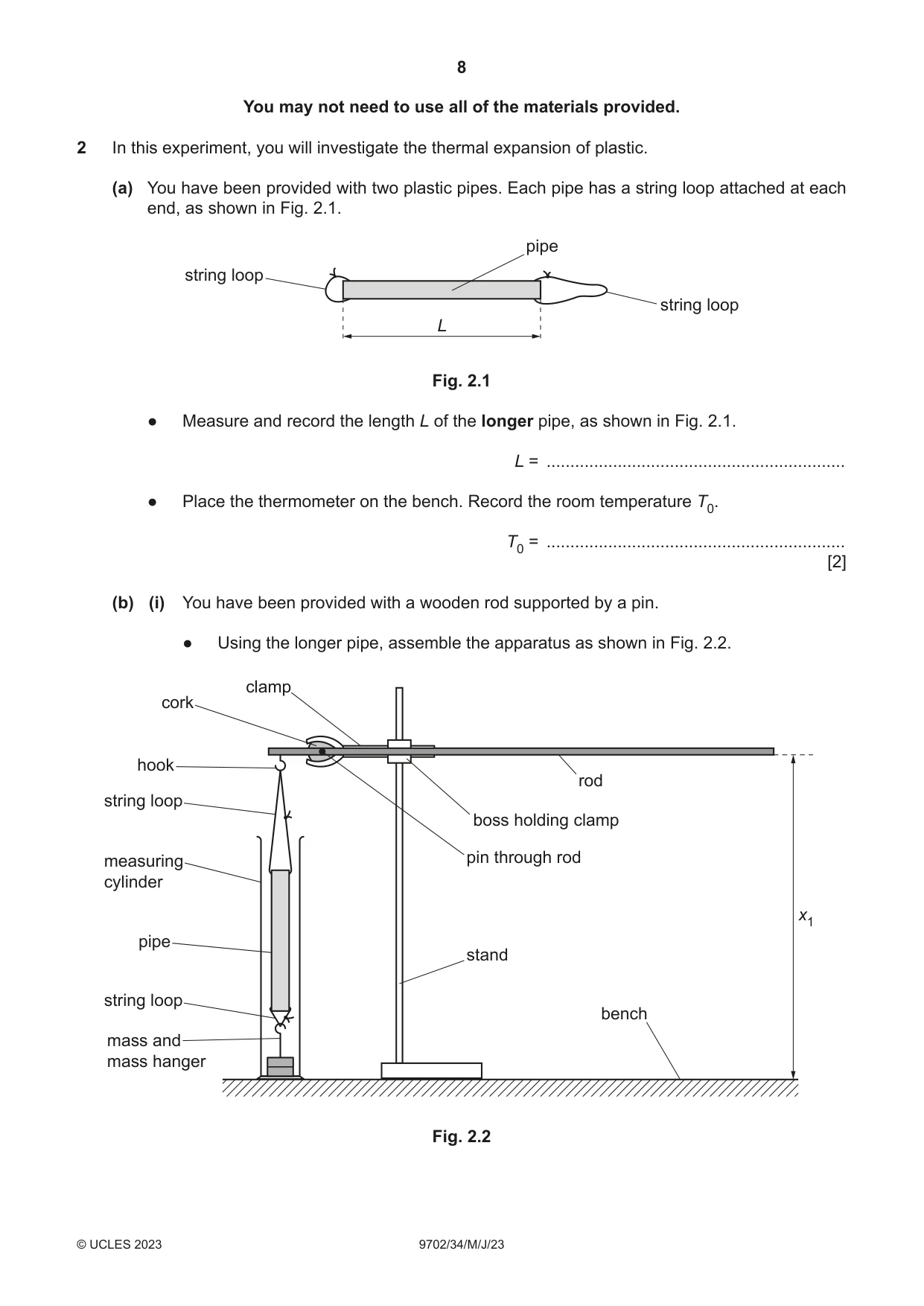 Cambridge A Level Physics 9702 2023 May/June Paper 3 · Variant 4 question paper, page 8 of 12