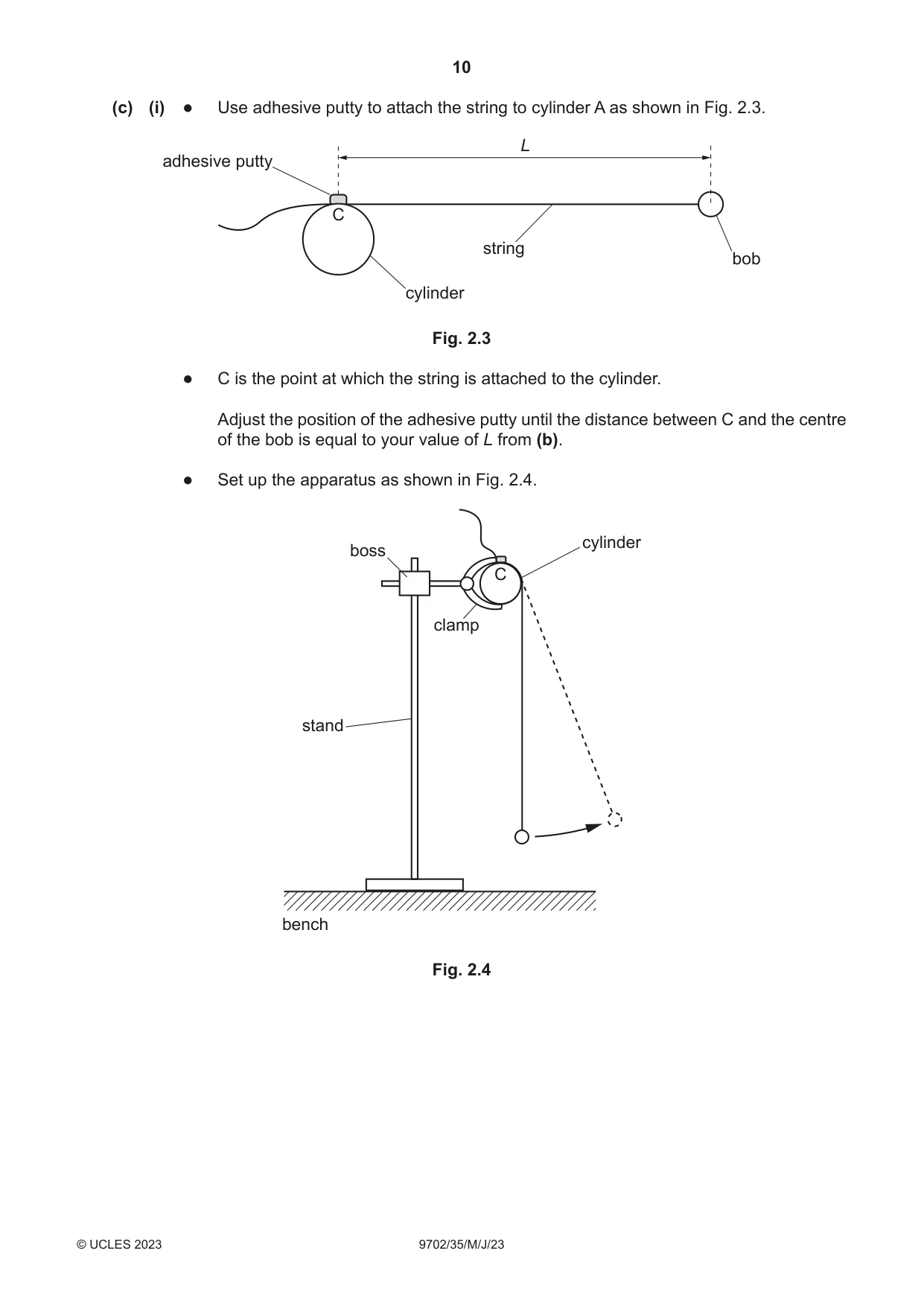 Cambridge A Level Physics 9702 2023 May/June Paper 3 · Variant 5 question paper, page 10 of 16